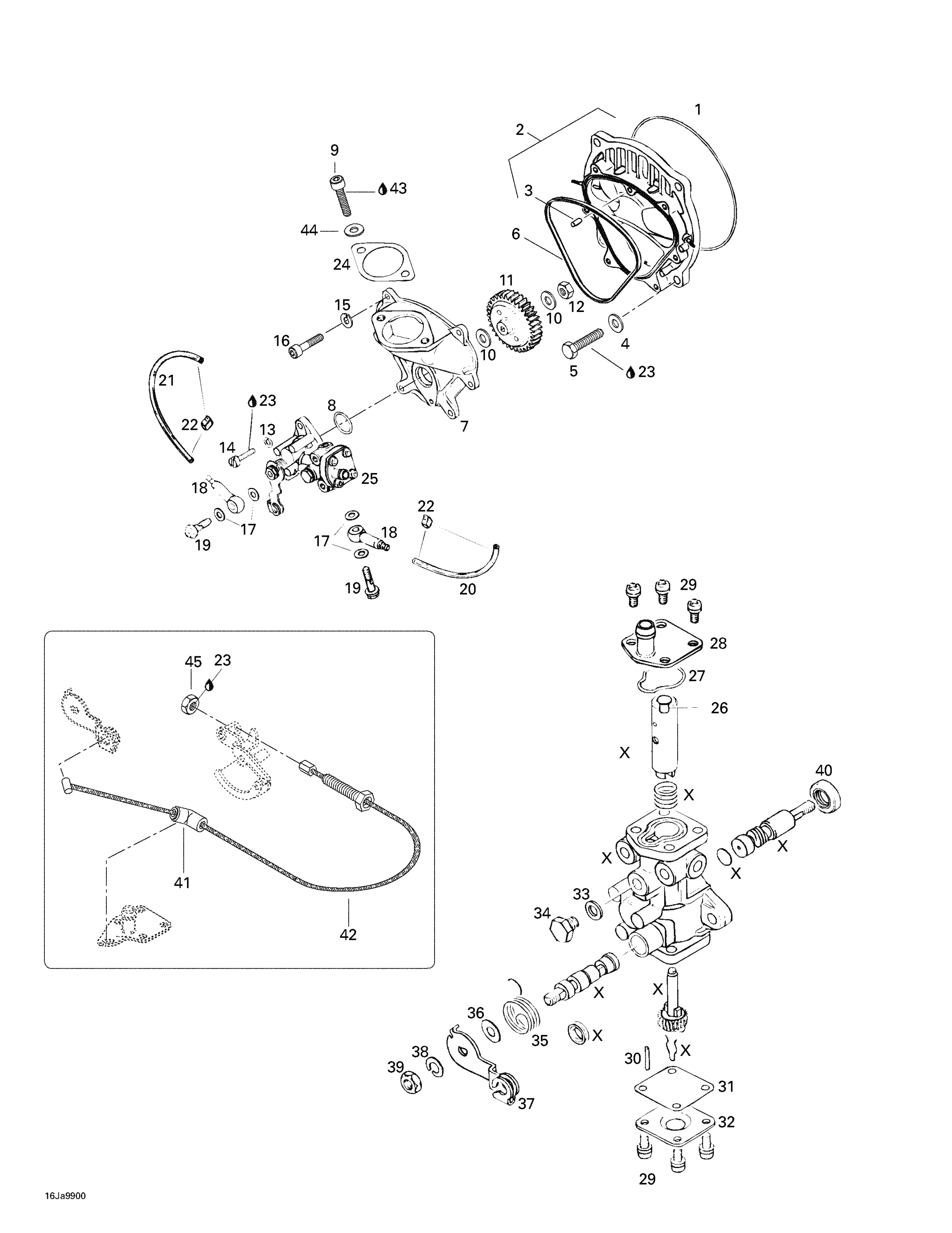 Oil Injection System, Oil Pump, Rotary Valve