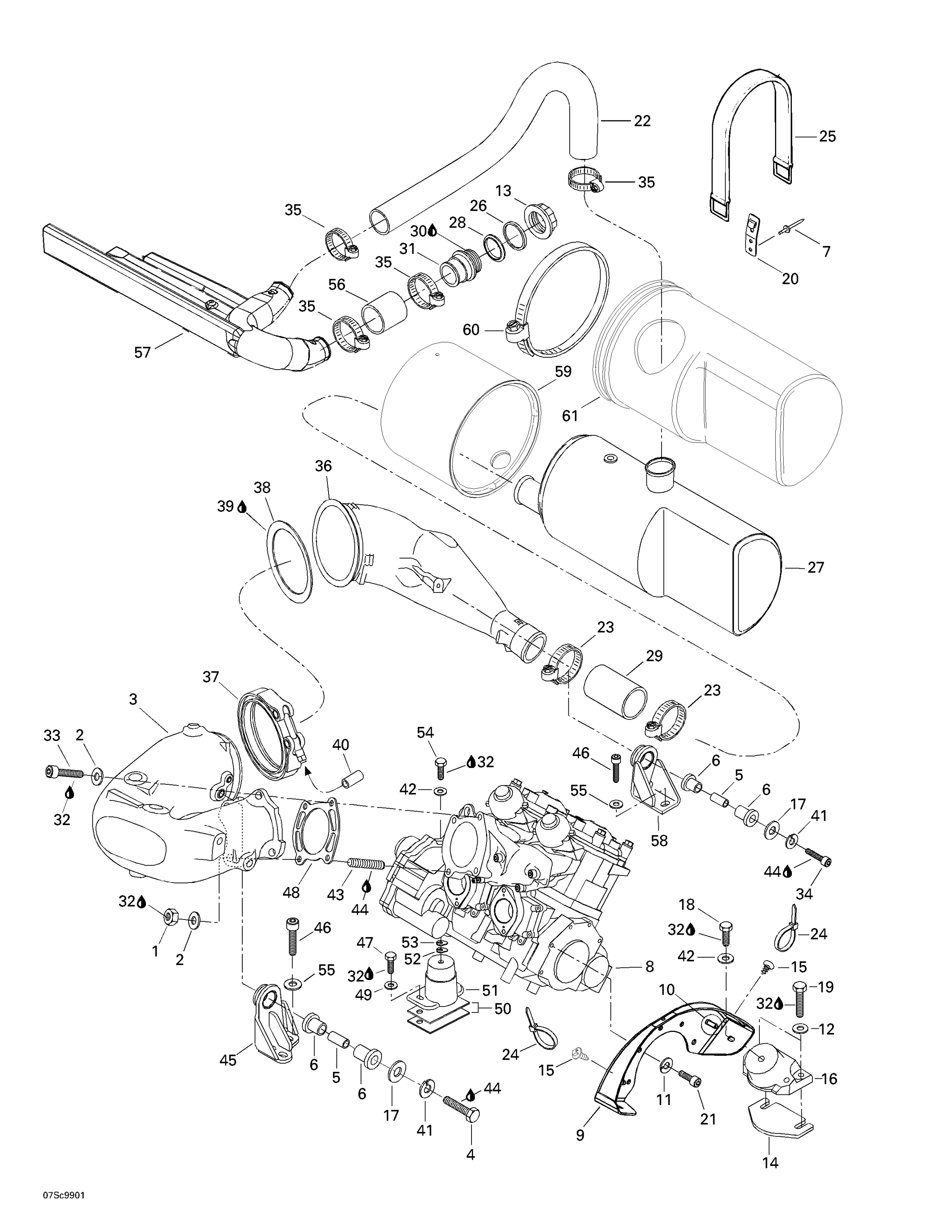 Схема узла: Engine Support And Muffler