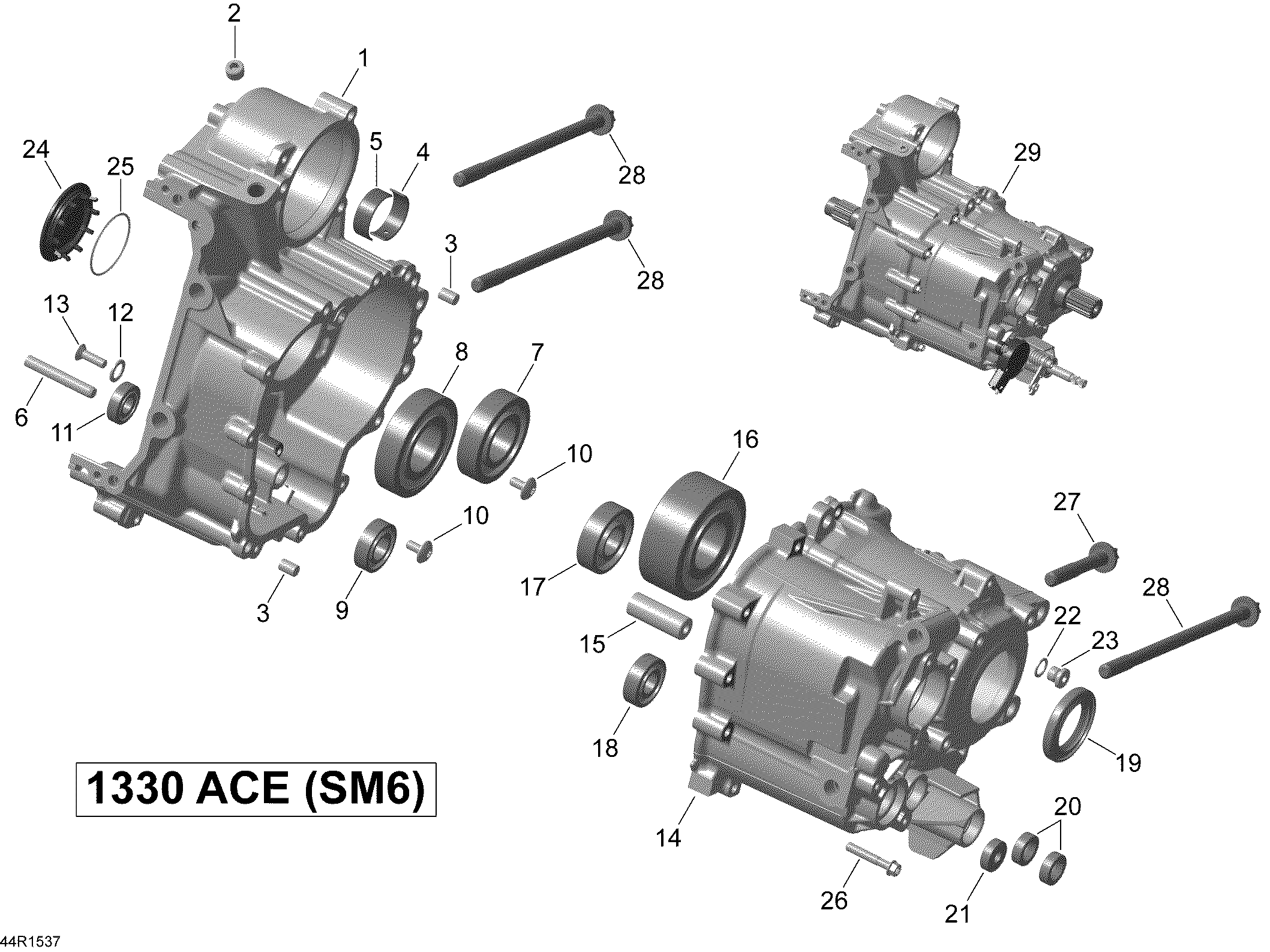 Схема узла: Gearbox Housing _44R1534