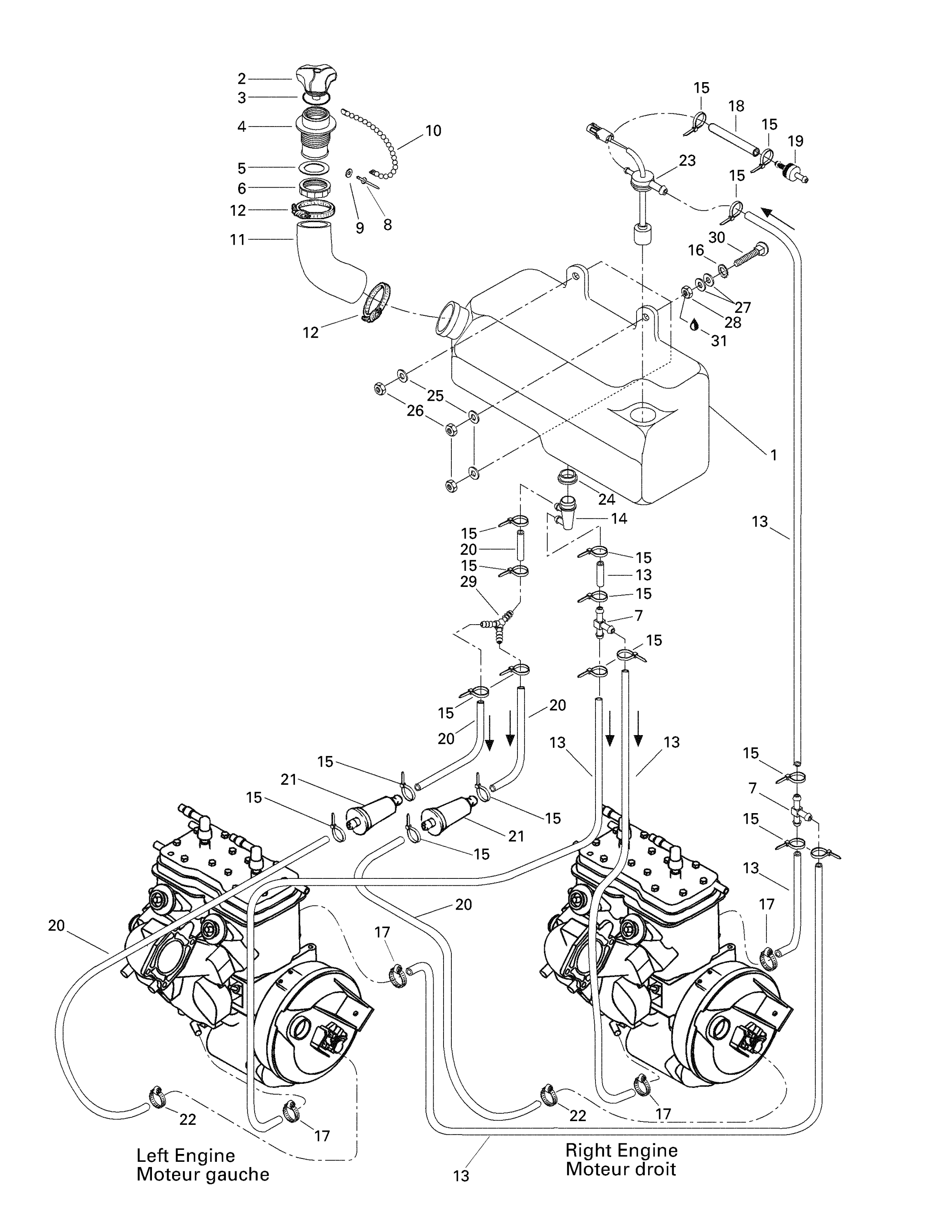 Схема узла: Oil Injection System