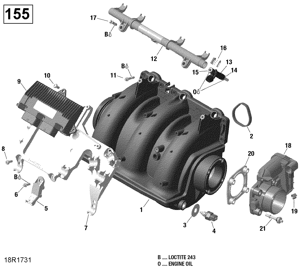 Air Intake Manifold And Throttle Body - 130-155 Model Without Suspension