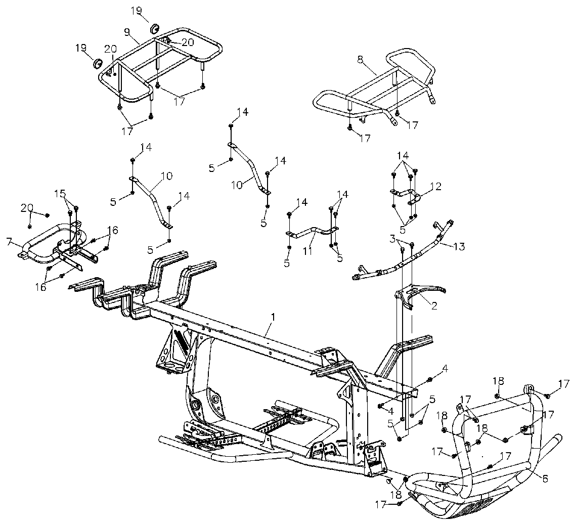 Схема узла: Frame And Luggage Racks EUROPE