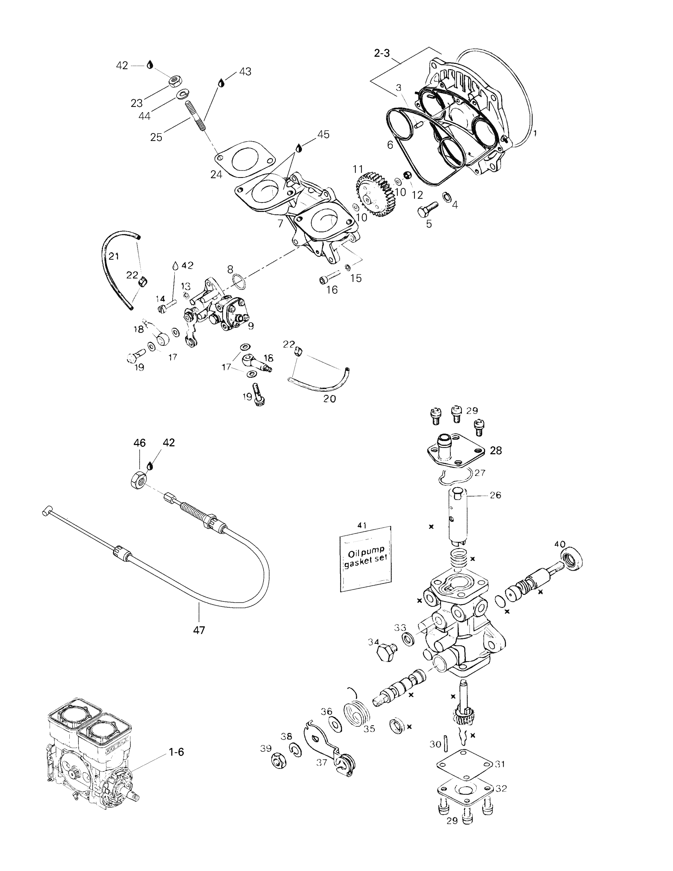 Oil Injection System, Oil Pump, Rotary Valve