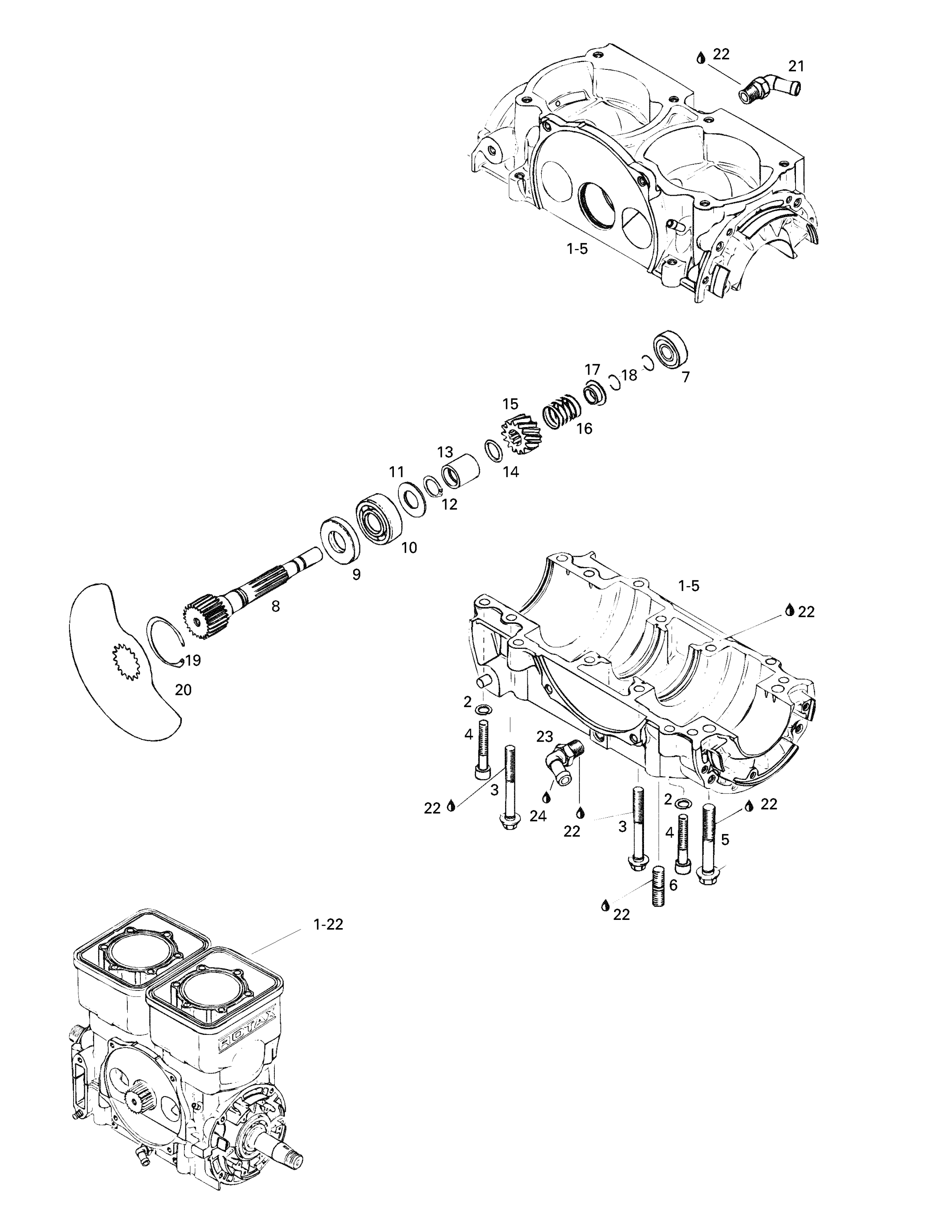 Crankcase, Rotary Valve