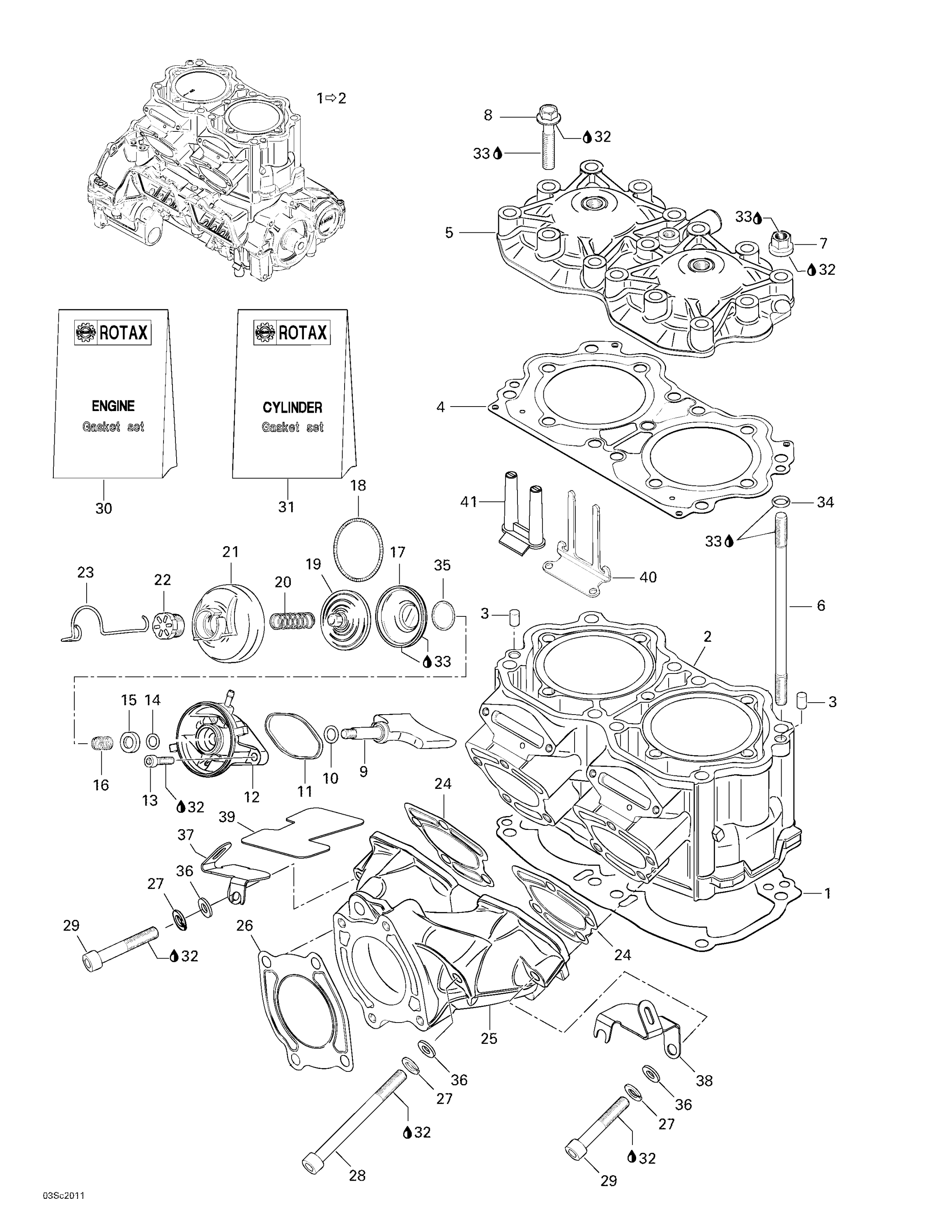 Cylinder, Exhaust Manifold