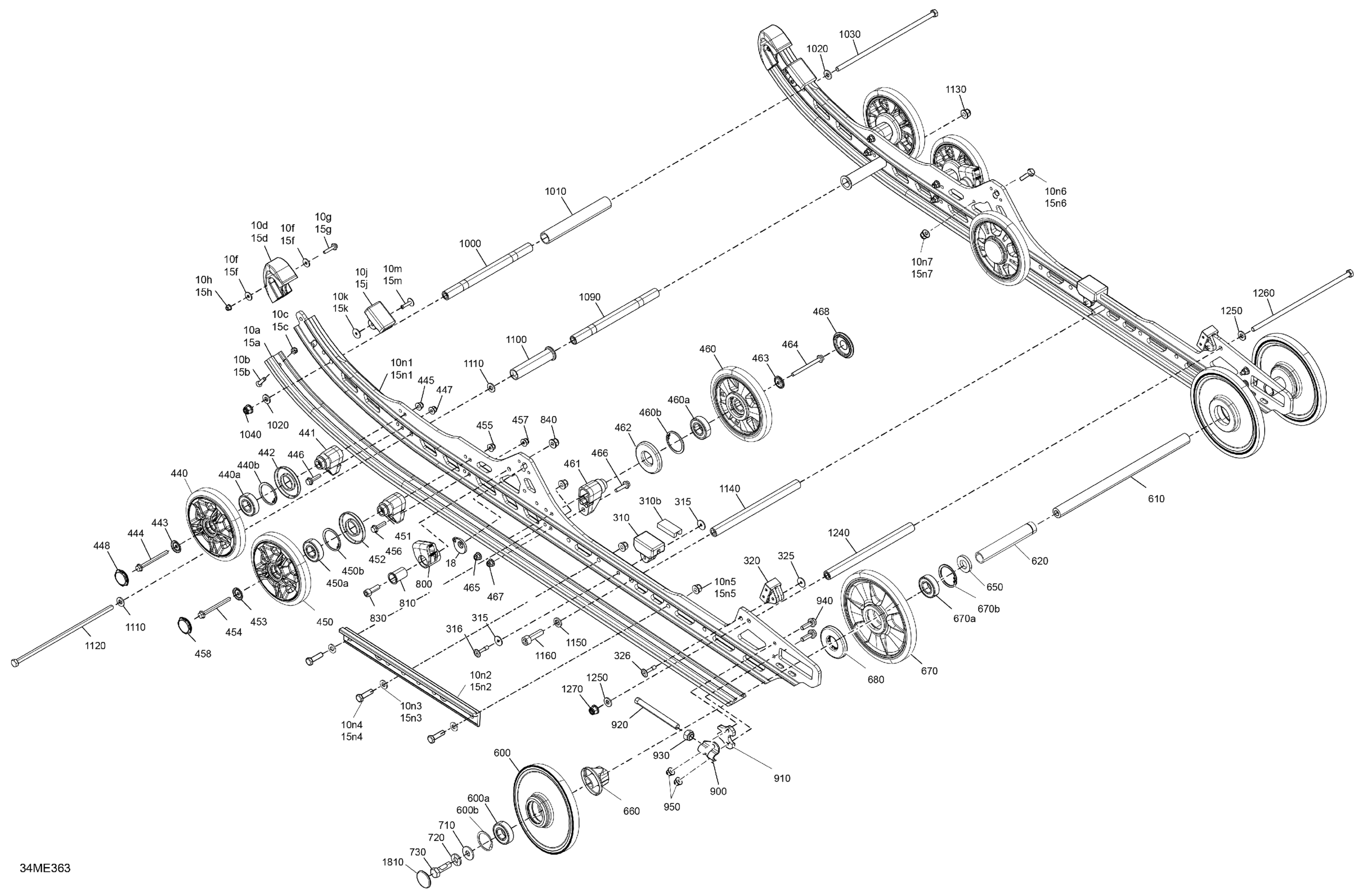 Схема узла: Suspension - Rear - Lower Section