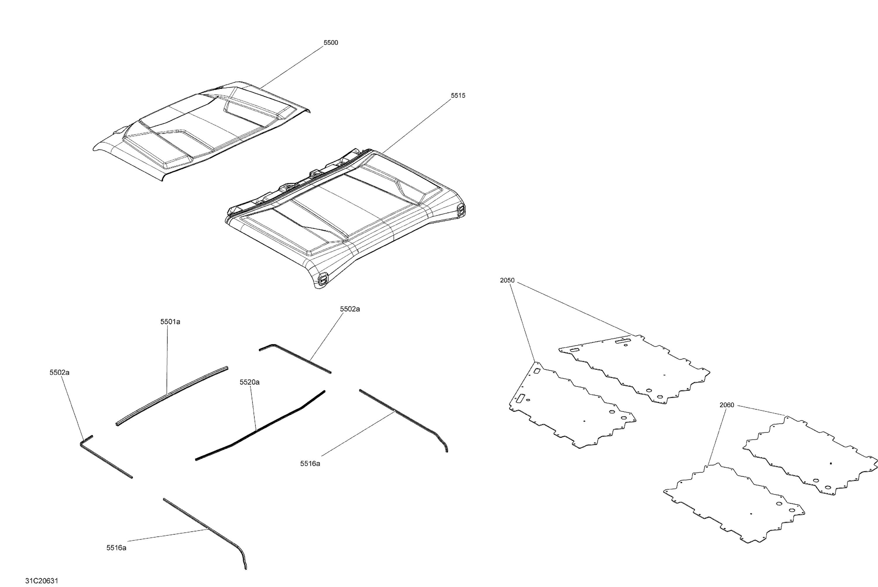 Body - Skid Plate - Roof Section