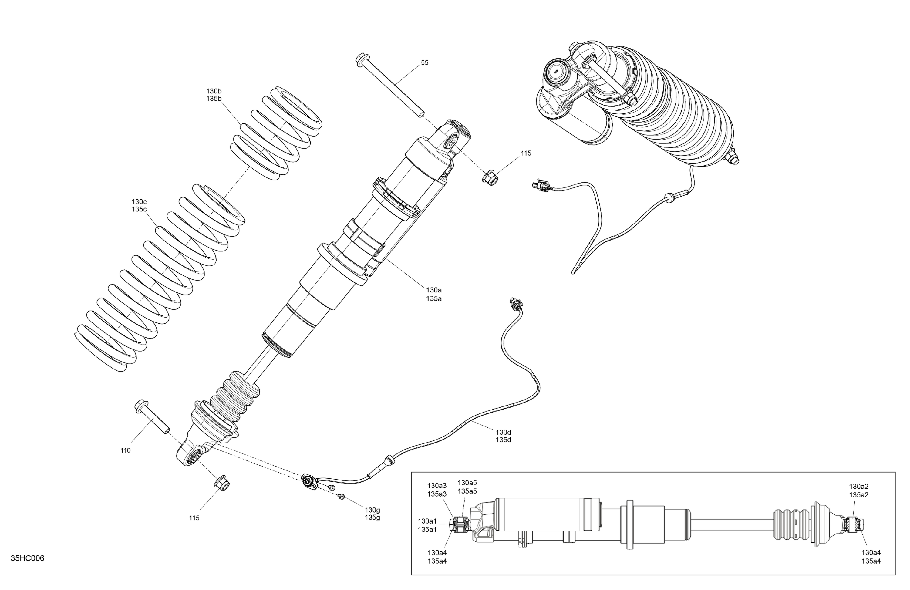 Схема узла: Suspension - Front Shocks
