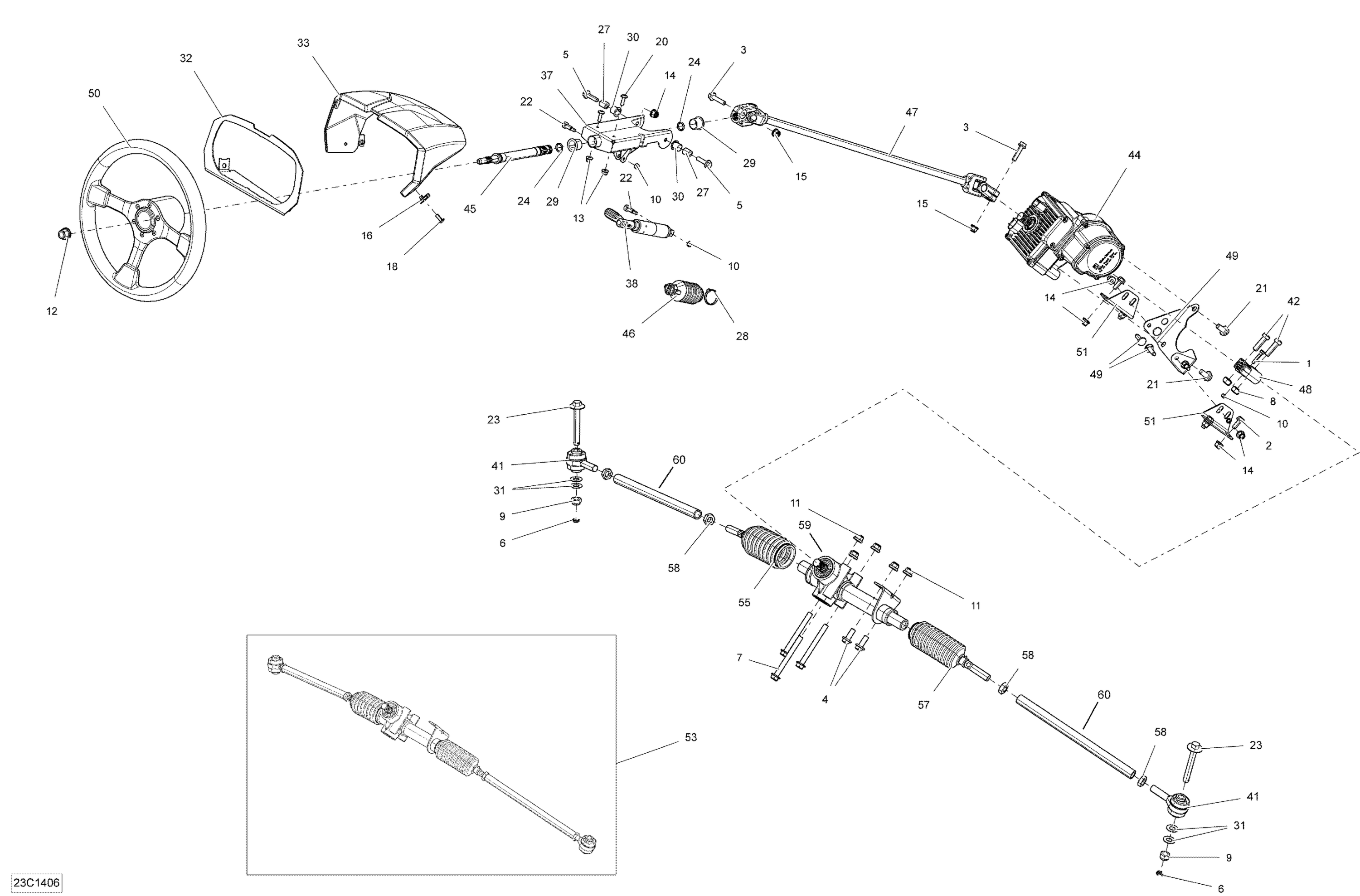 Схема узла: Steering _23C1406