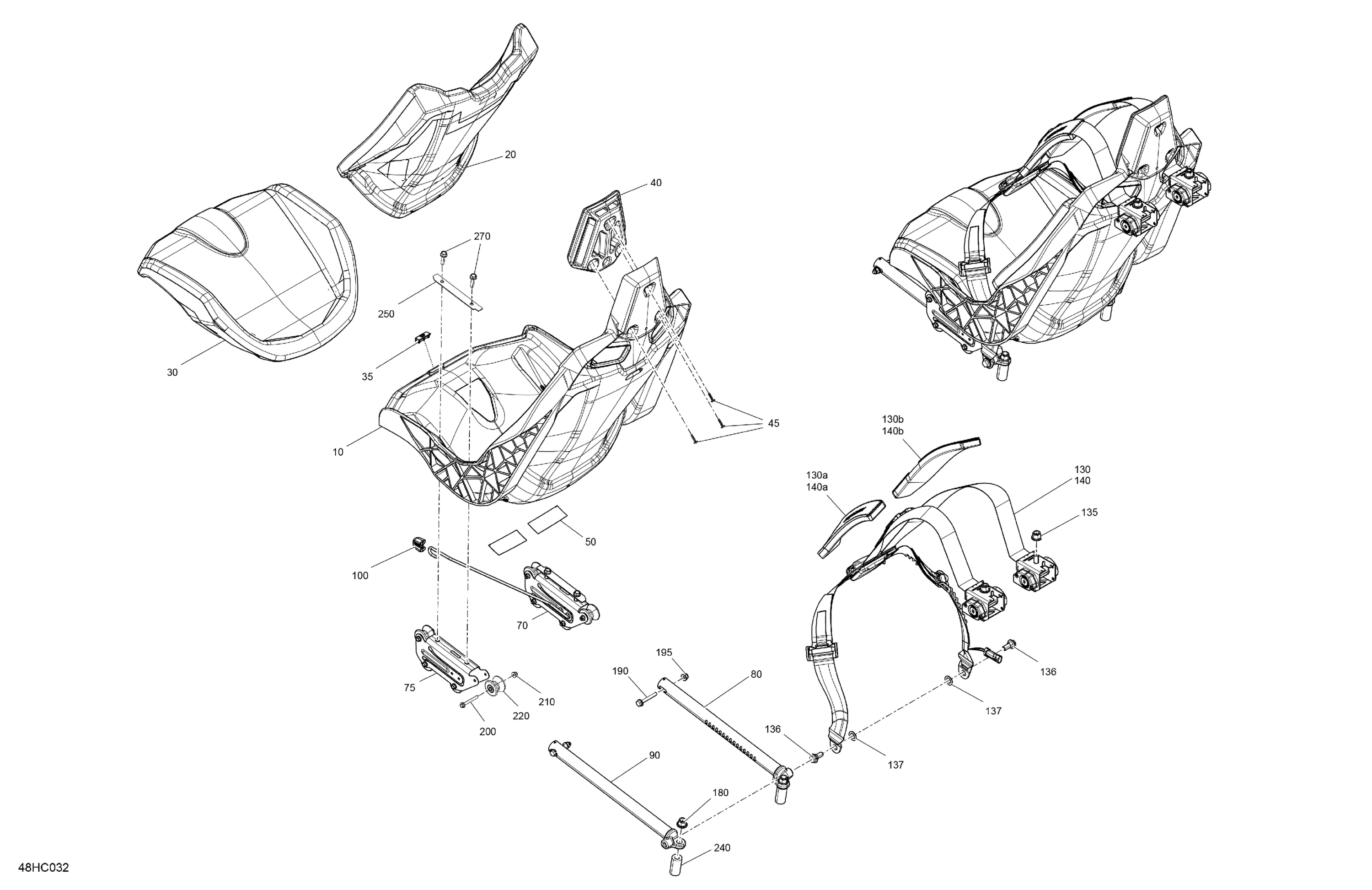 Body - Seat - 72 Inches Width Model