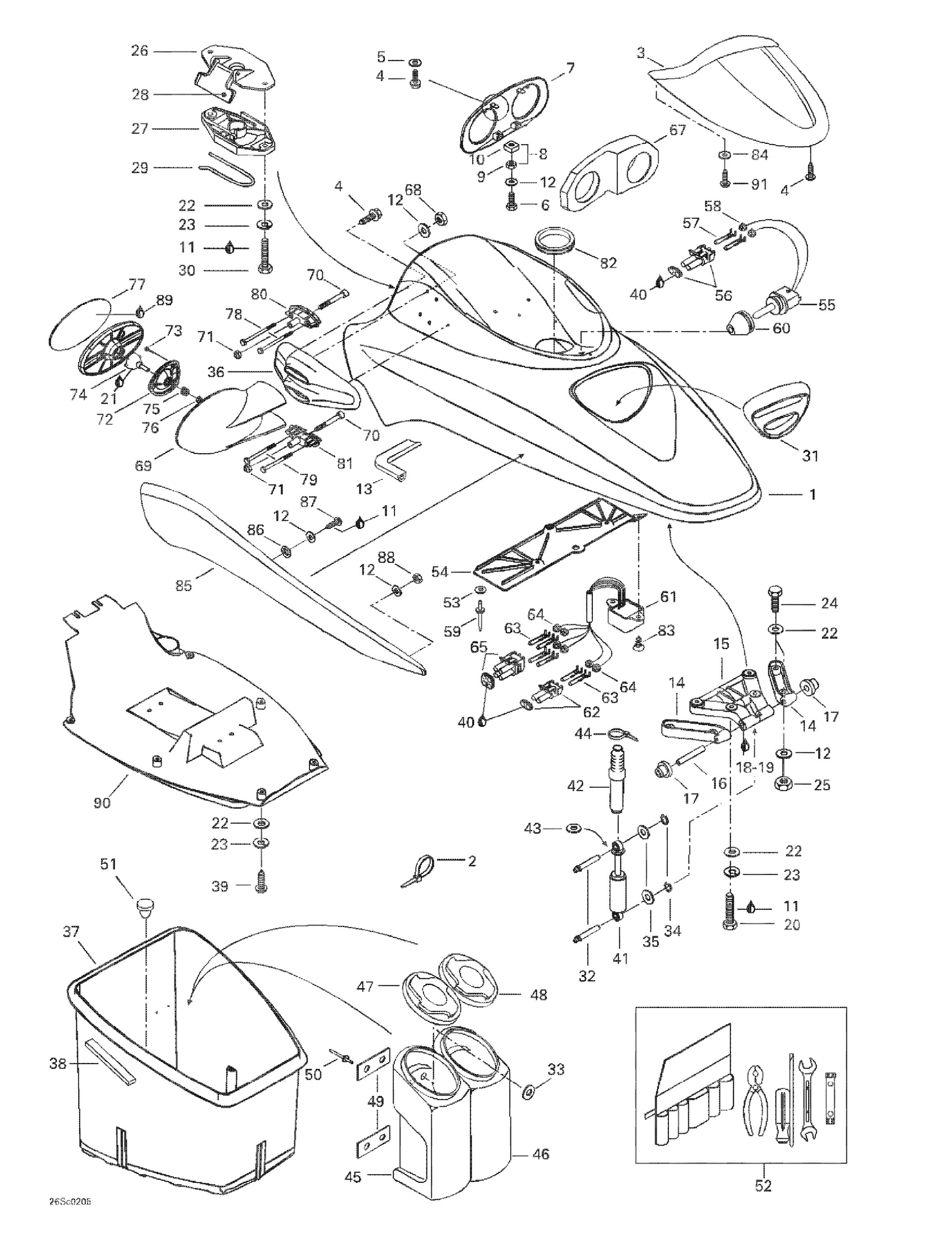 Схема узла: Front Storage Compartment