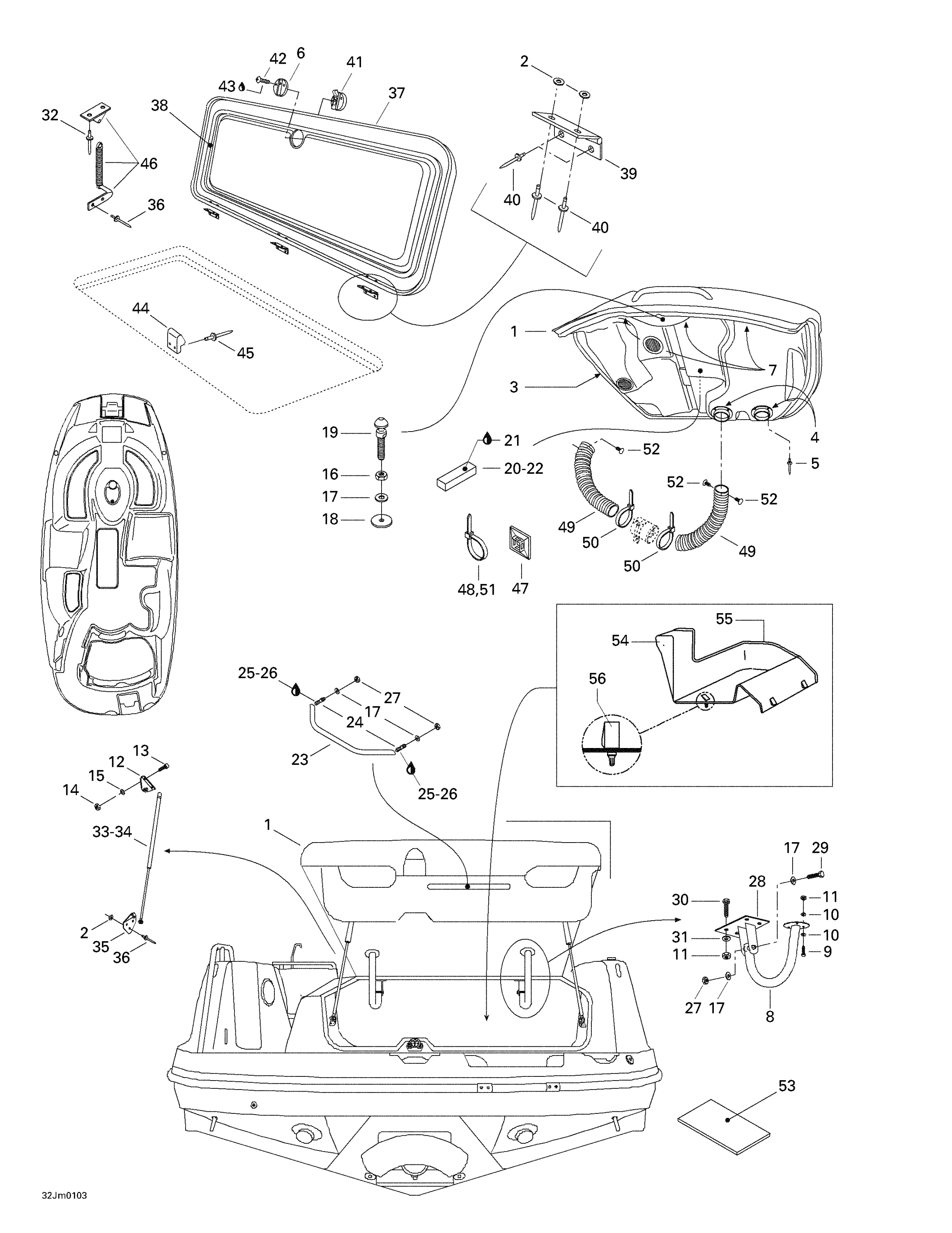 Схема узла: Engine And Center Cover