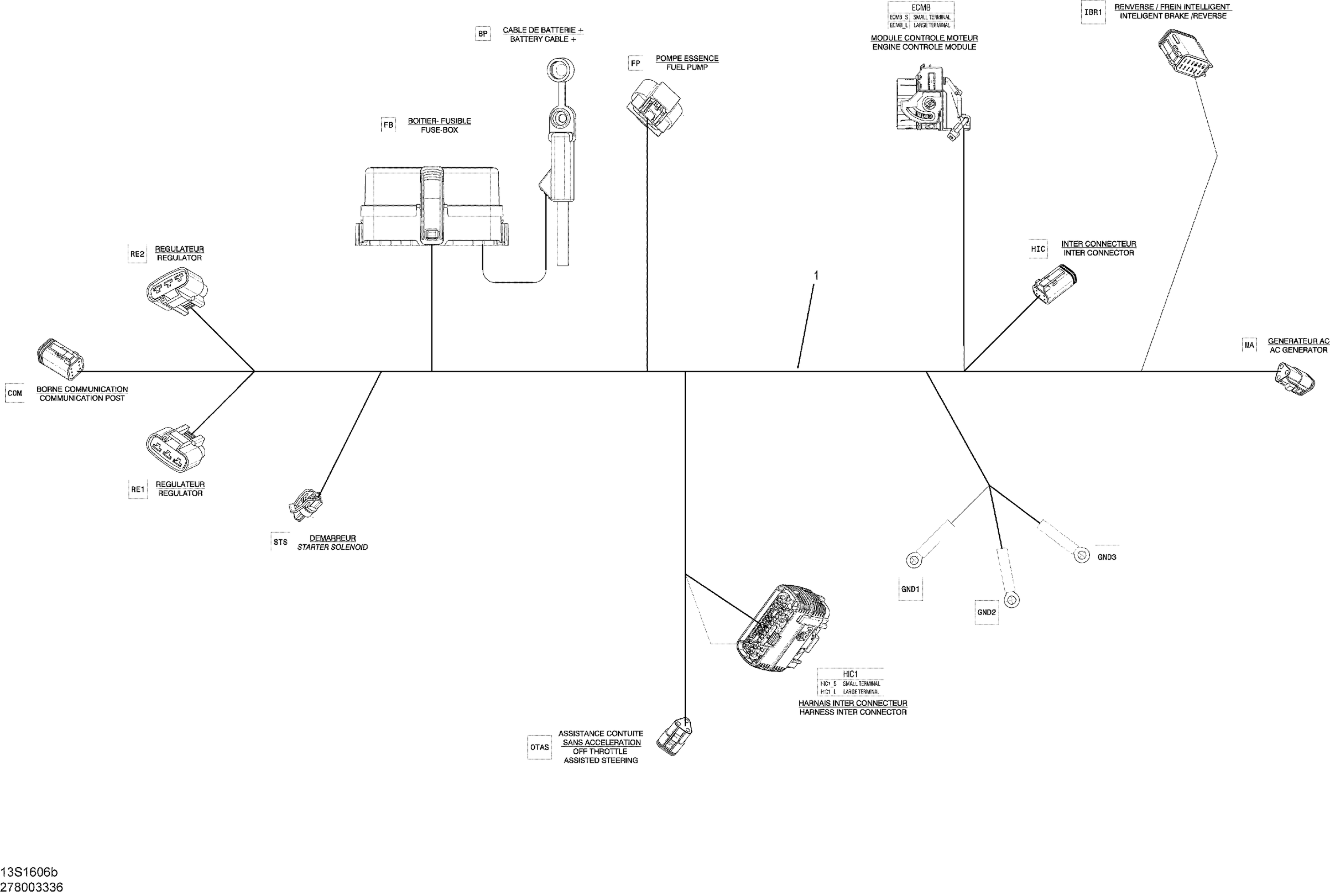 Electrical Harness - Main Harness - 278003336 (Refer to Electrical System for Model)
