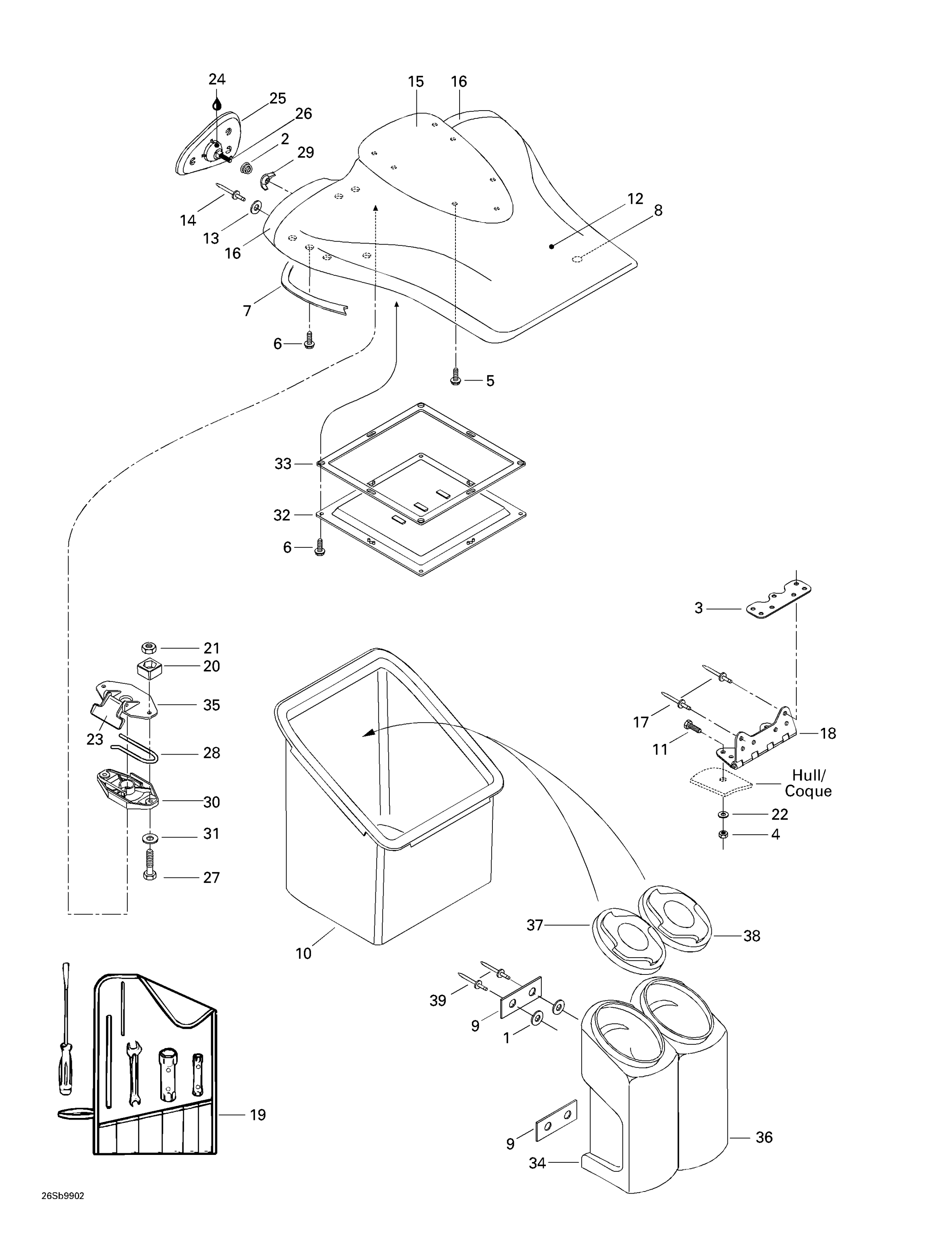 Схема узла: Front Storage Compartment