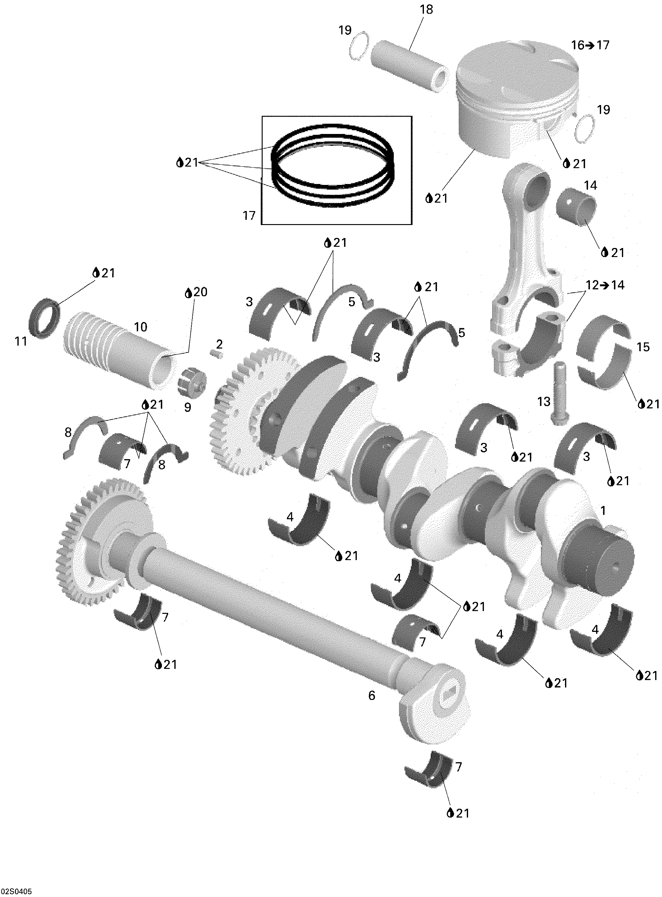 Crankshaft, Piston And Balance Shaft
