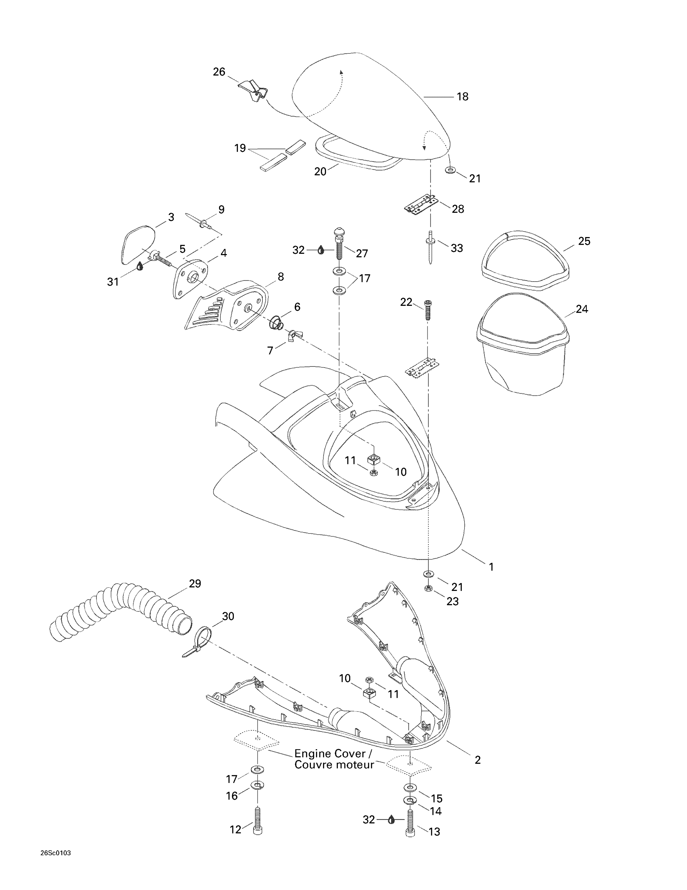 Схема узла: Front Storage Compartment