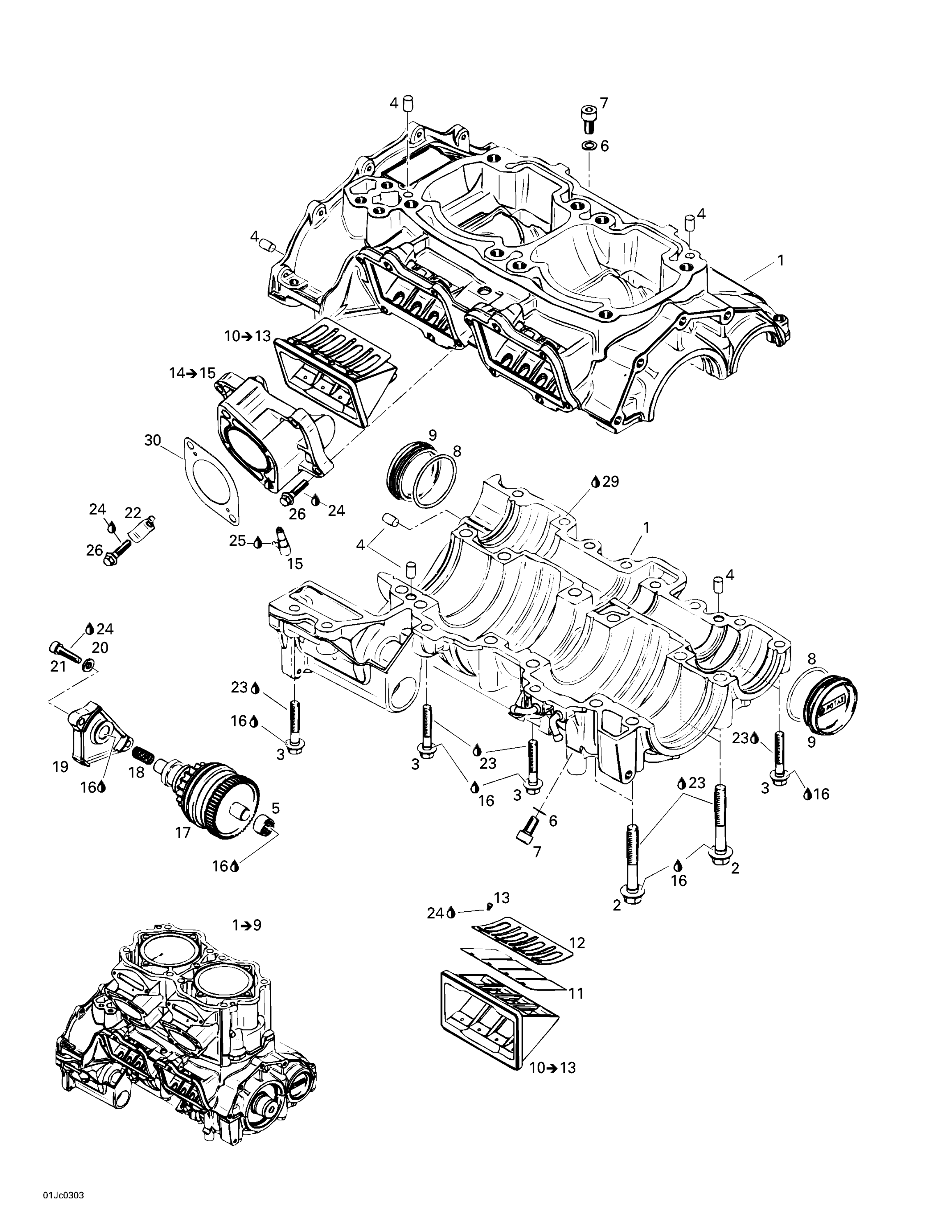 Crankcase And Reed Valve