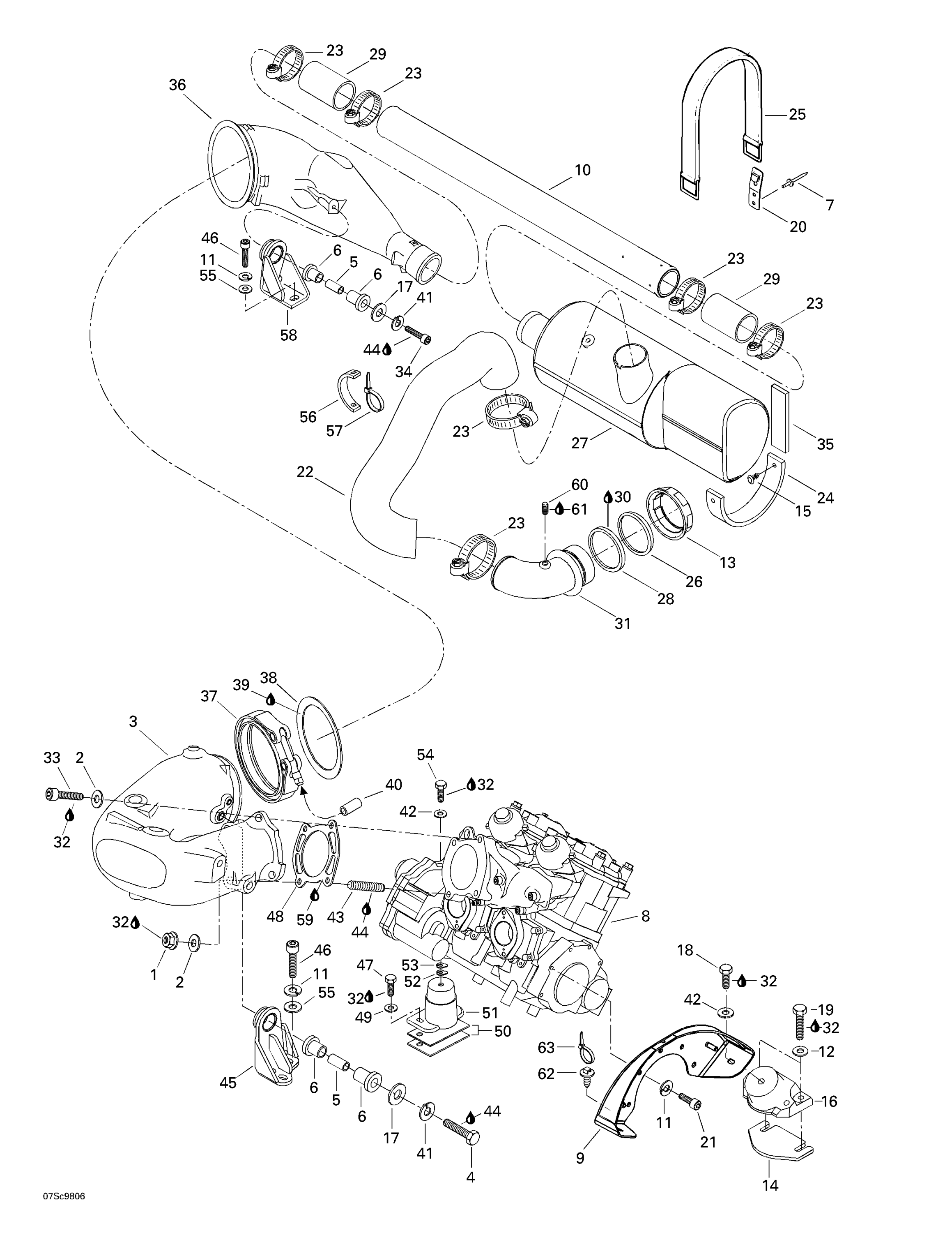 Engine Support And Muffler