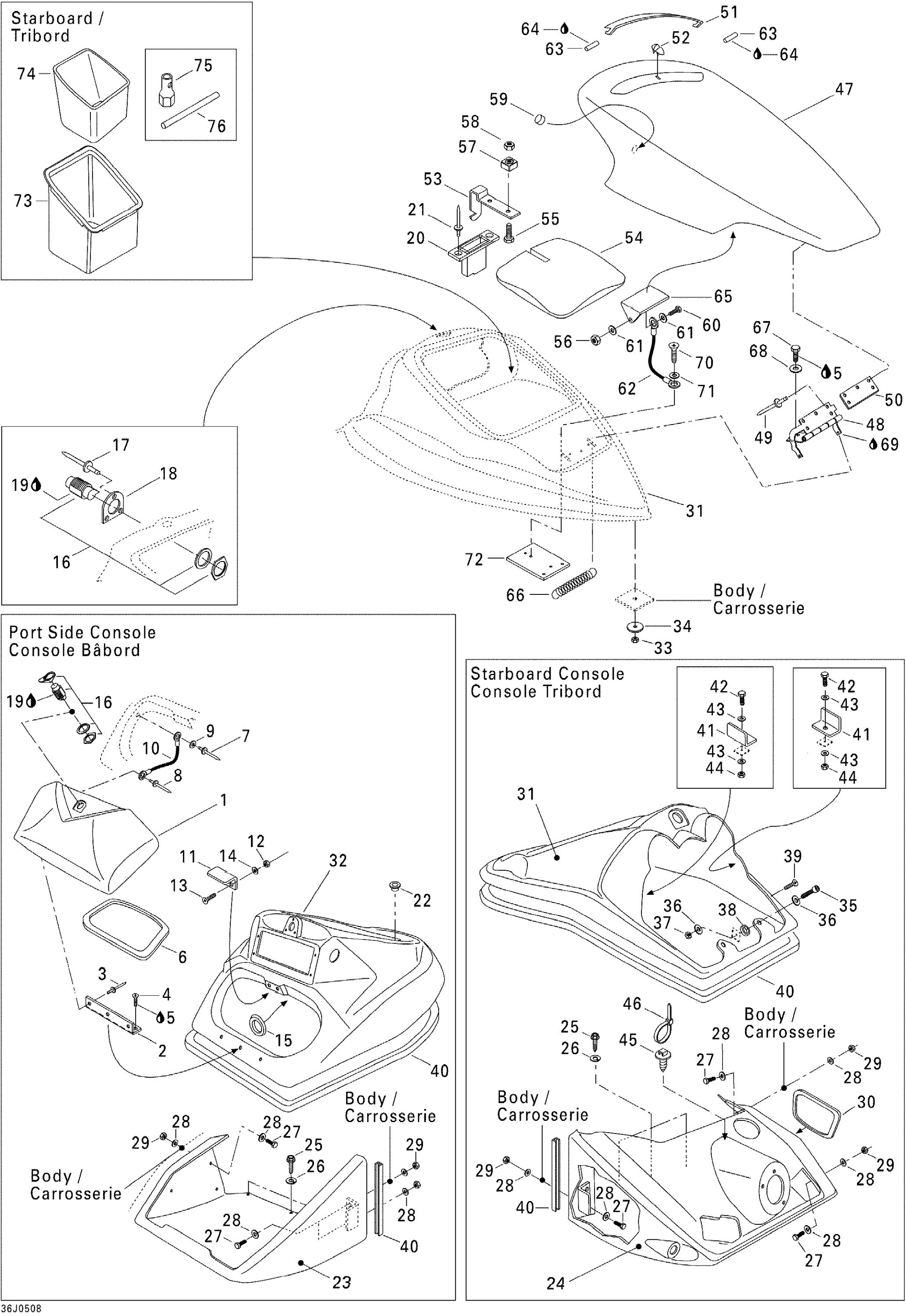 Front Console And Glove Box