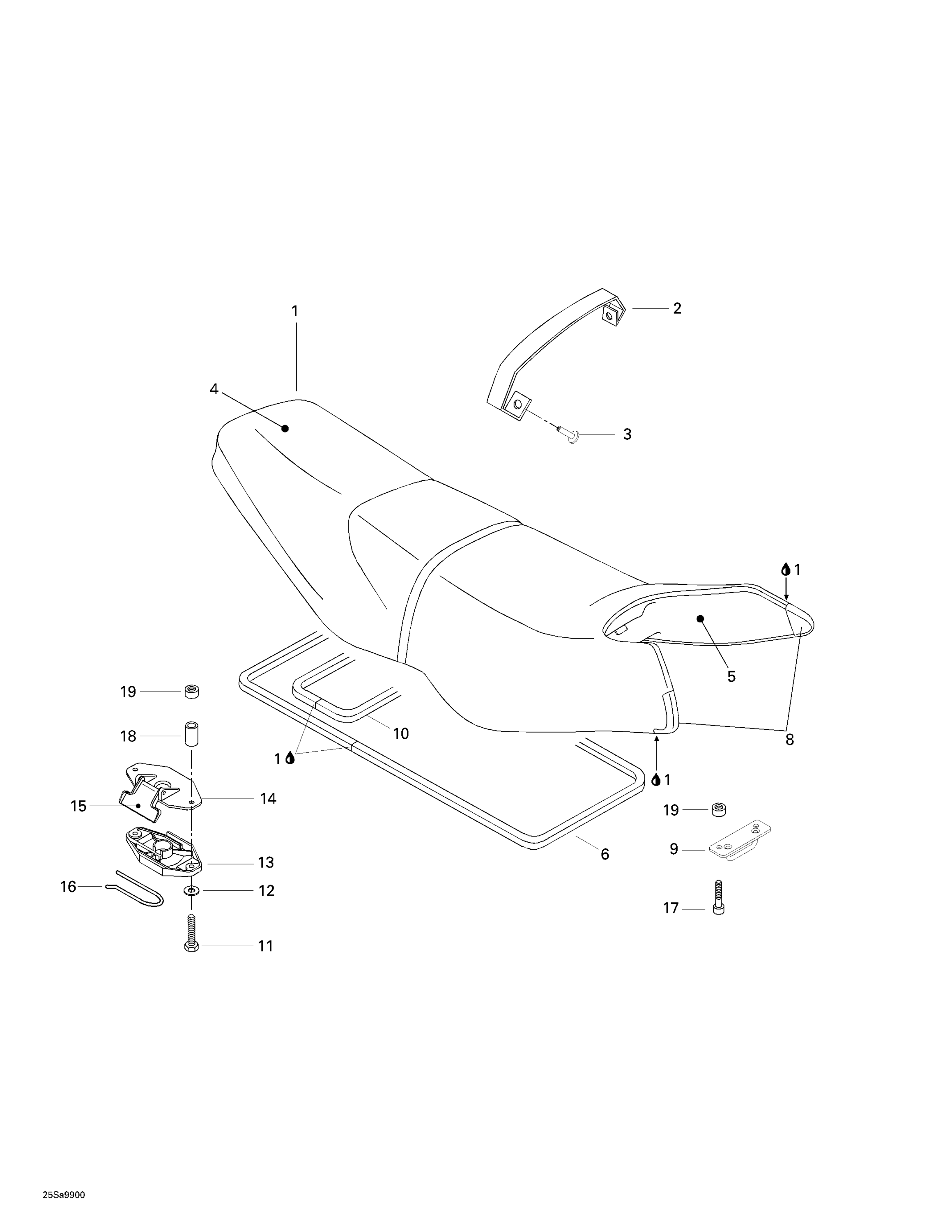 Схема узла: Seat And Engine Cover