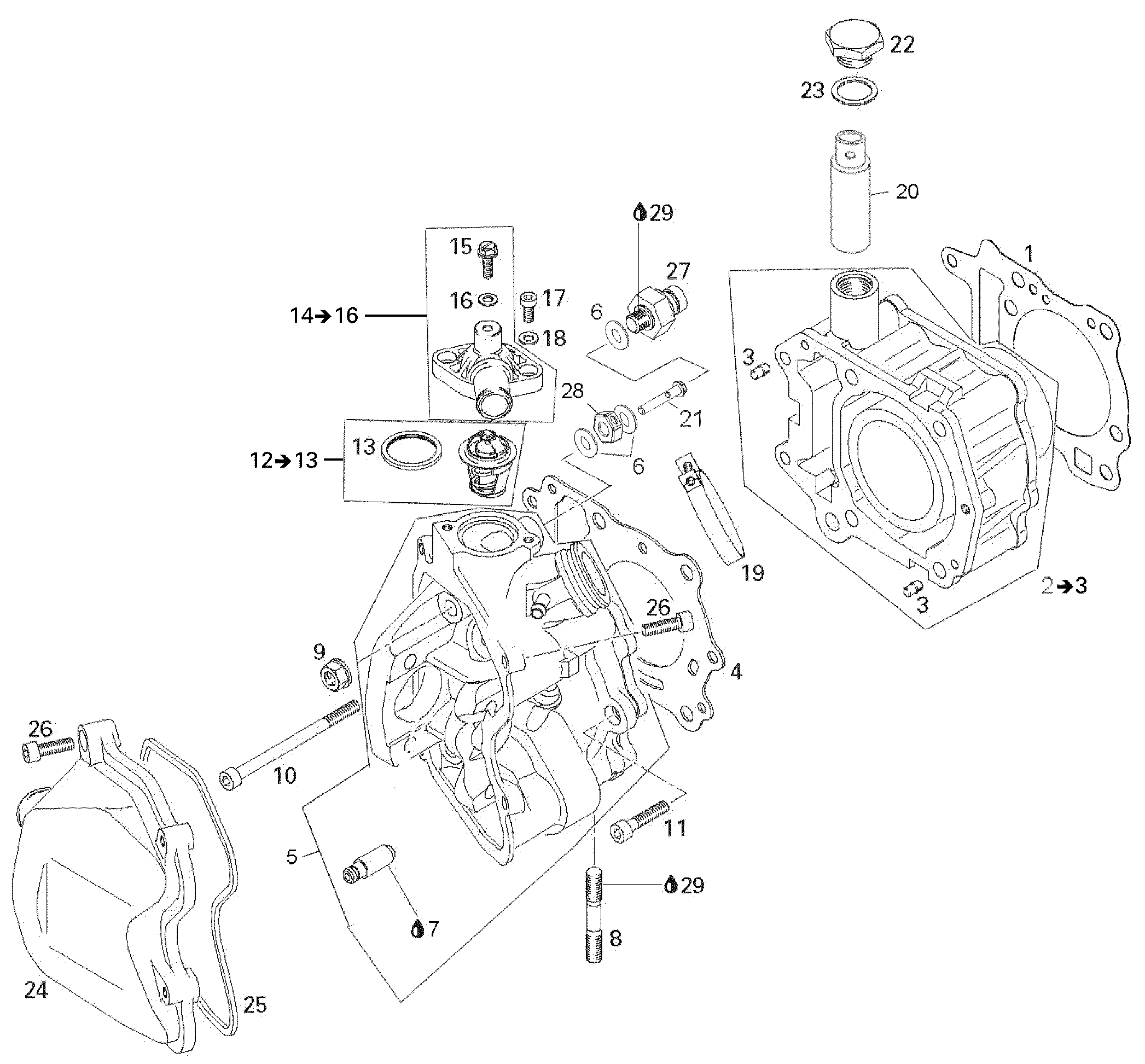 Схема узла: Crankshaft, Piston And Cylinder