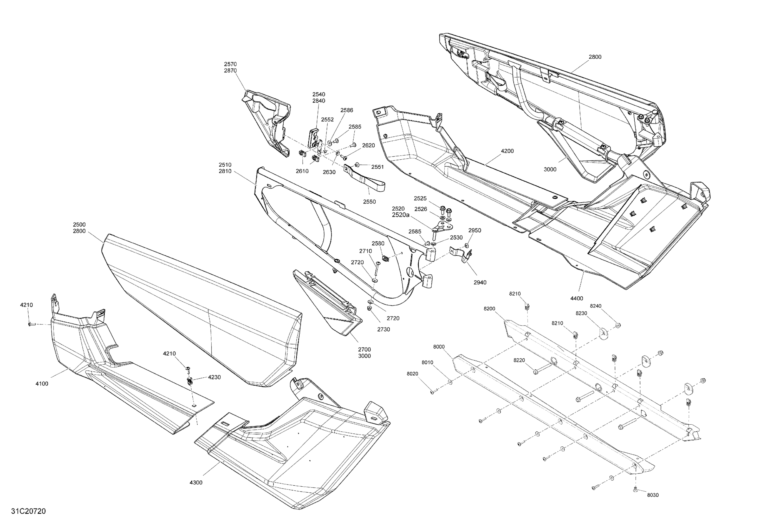 Body - Door Section - XRC - Orange
