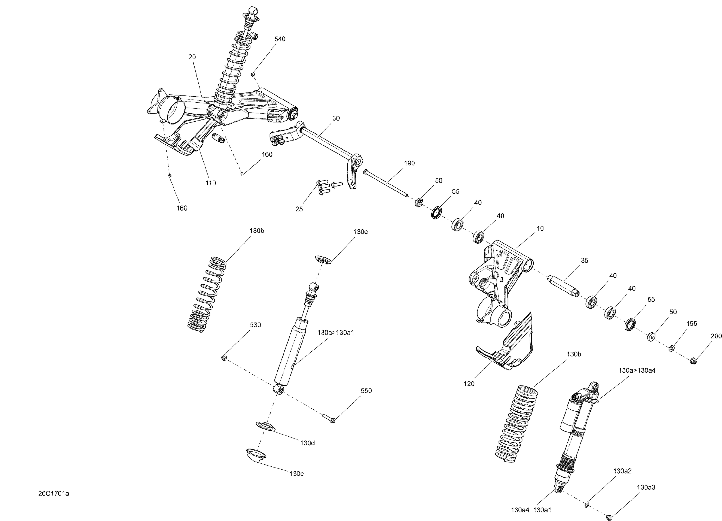 Rear Suspension - Except Package LTD