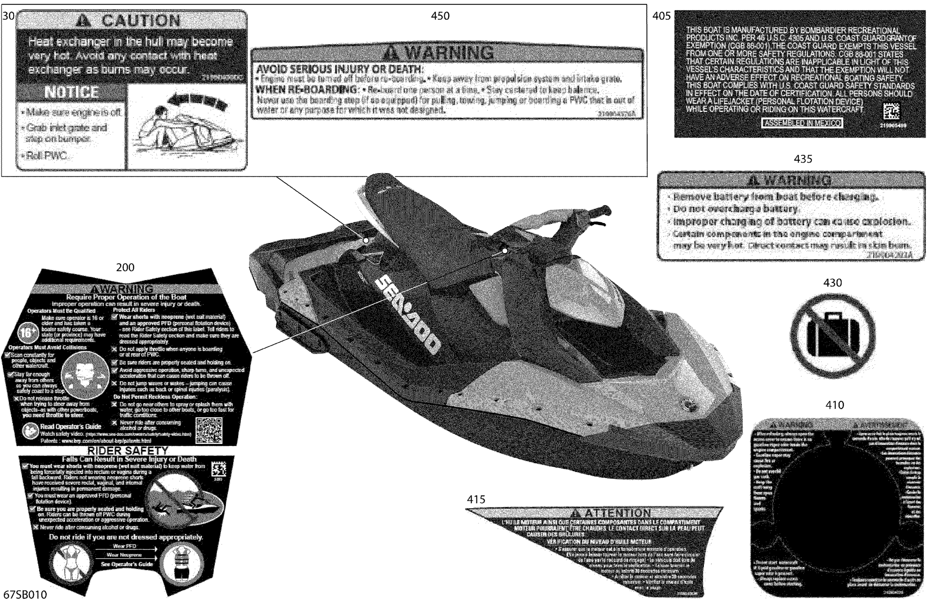 Схема узла: Body - Warning Decals