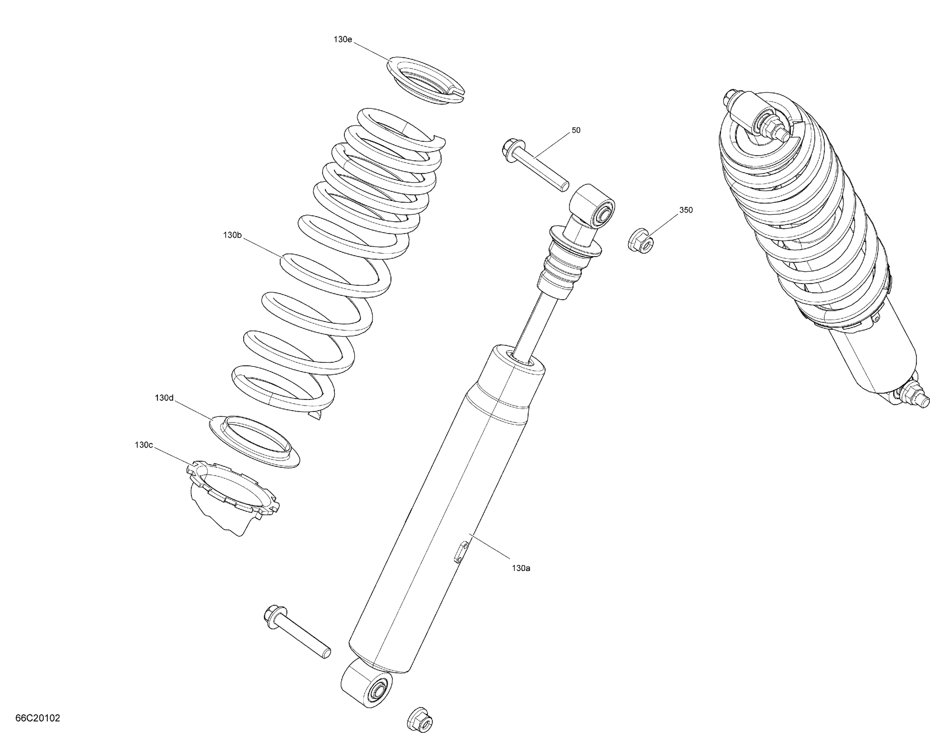 Схема узла: Front Shocks - XT - Camo