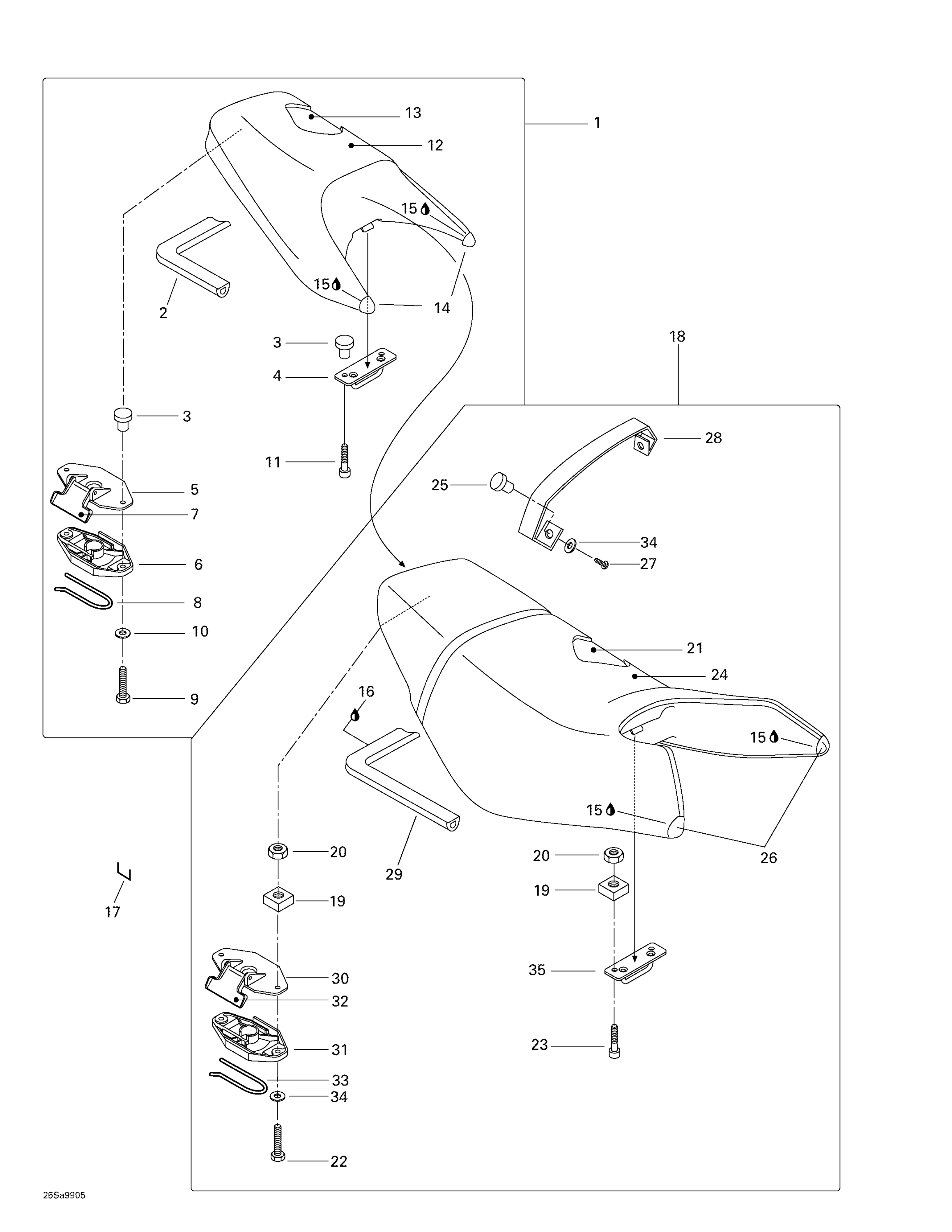 Схема узла: Seats, Rear And Front