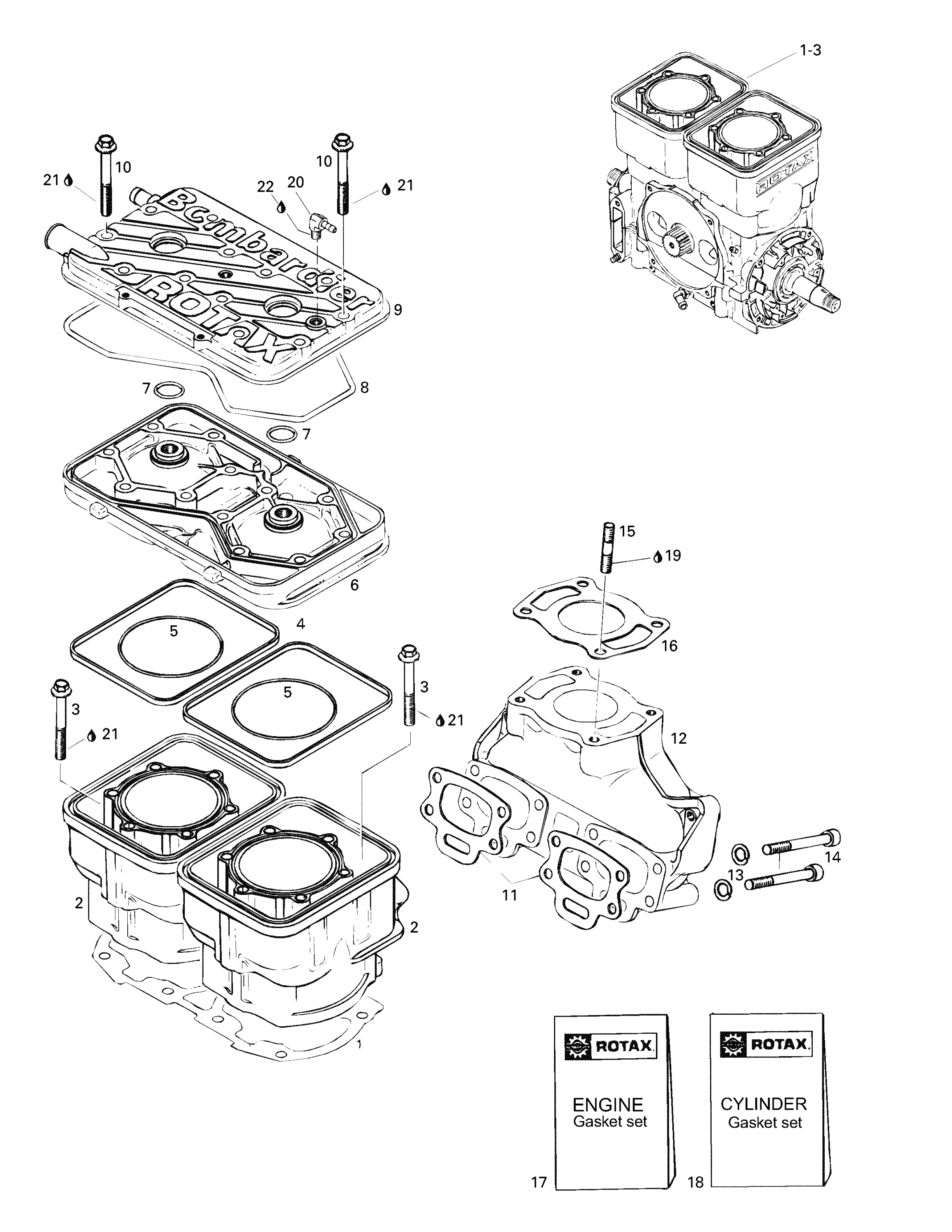 Cylinder, Exhaust Manifold