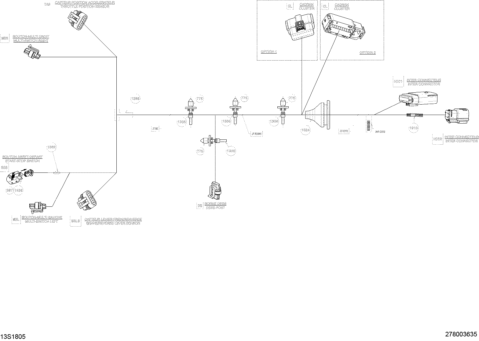 Схема узла: Steering Harness 278003635