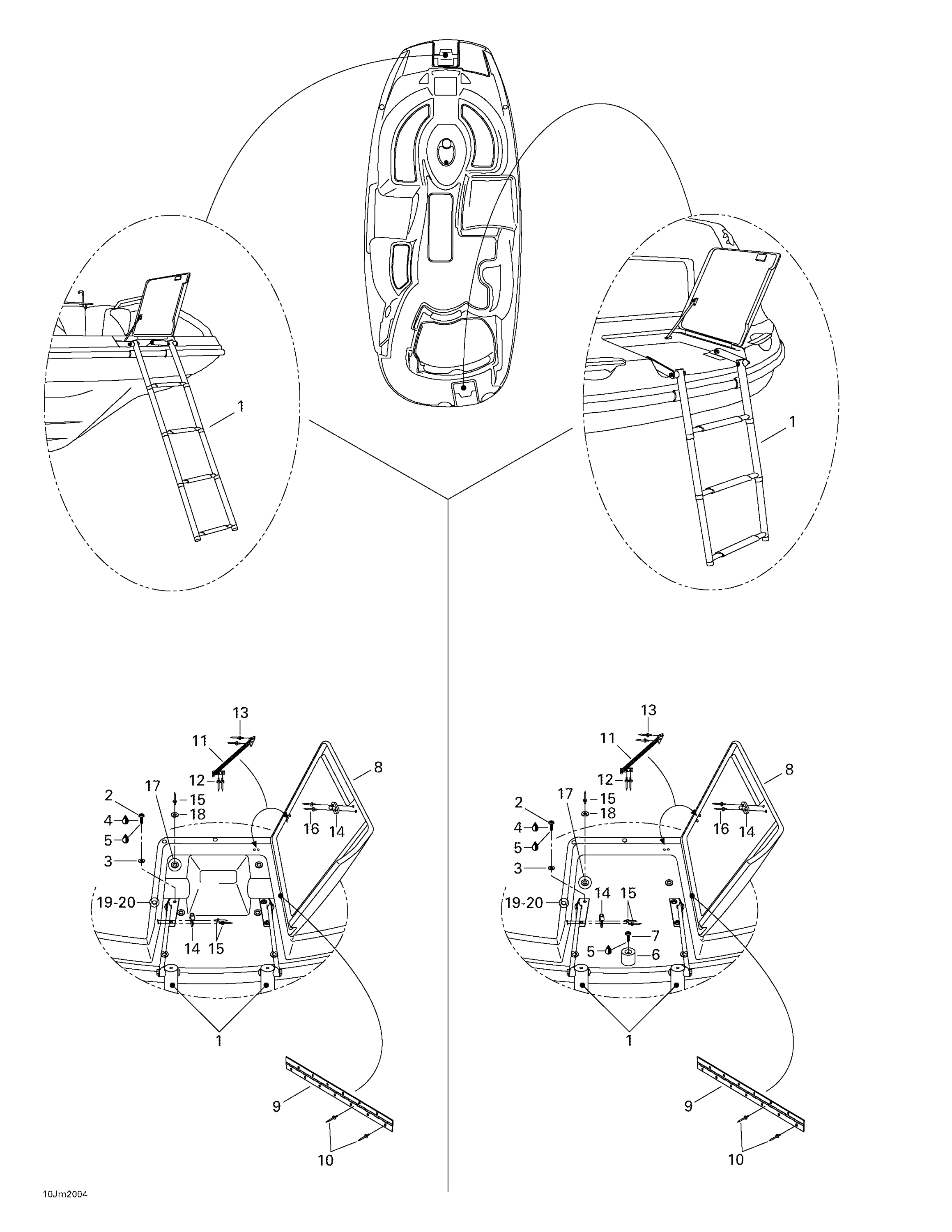 Схема узла: Front And Rear Ladder