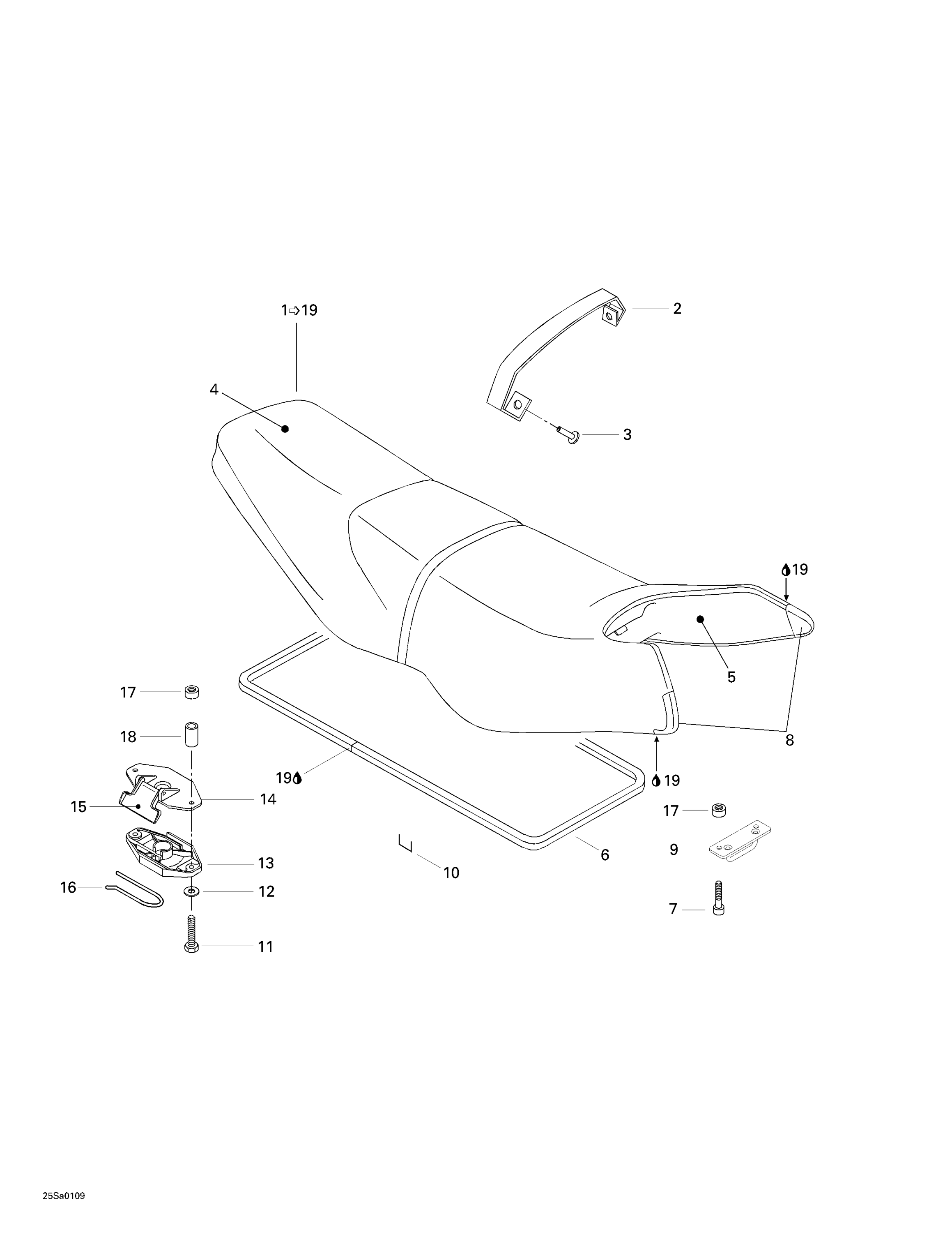 Схема узла: Seat And Engine Cover