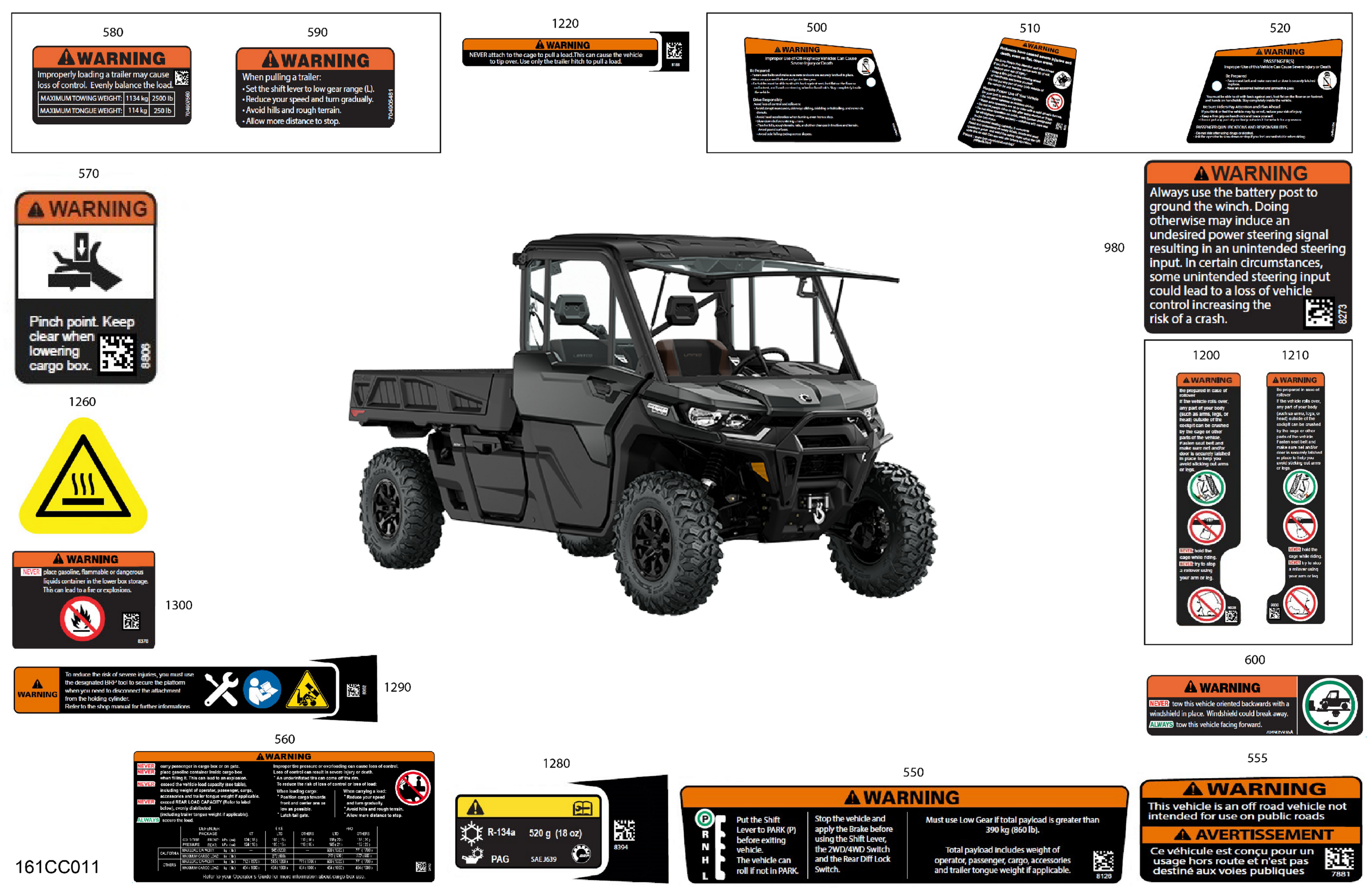 Схема узла: Body - Warning Decals