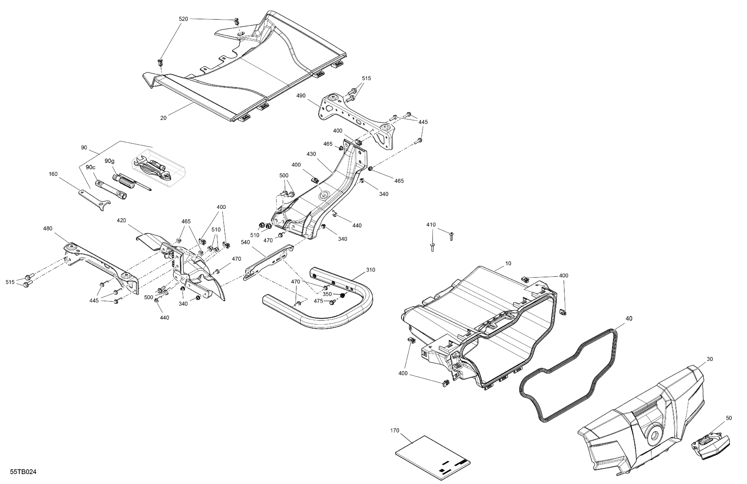 Body - Front Storage Tray
