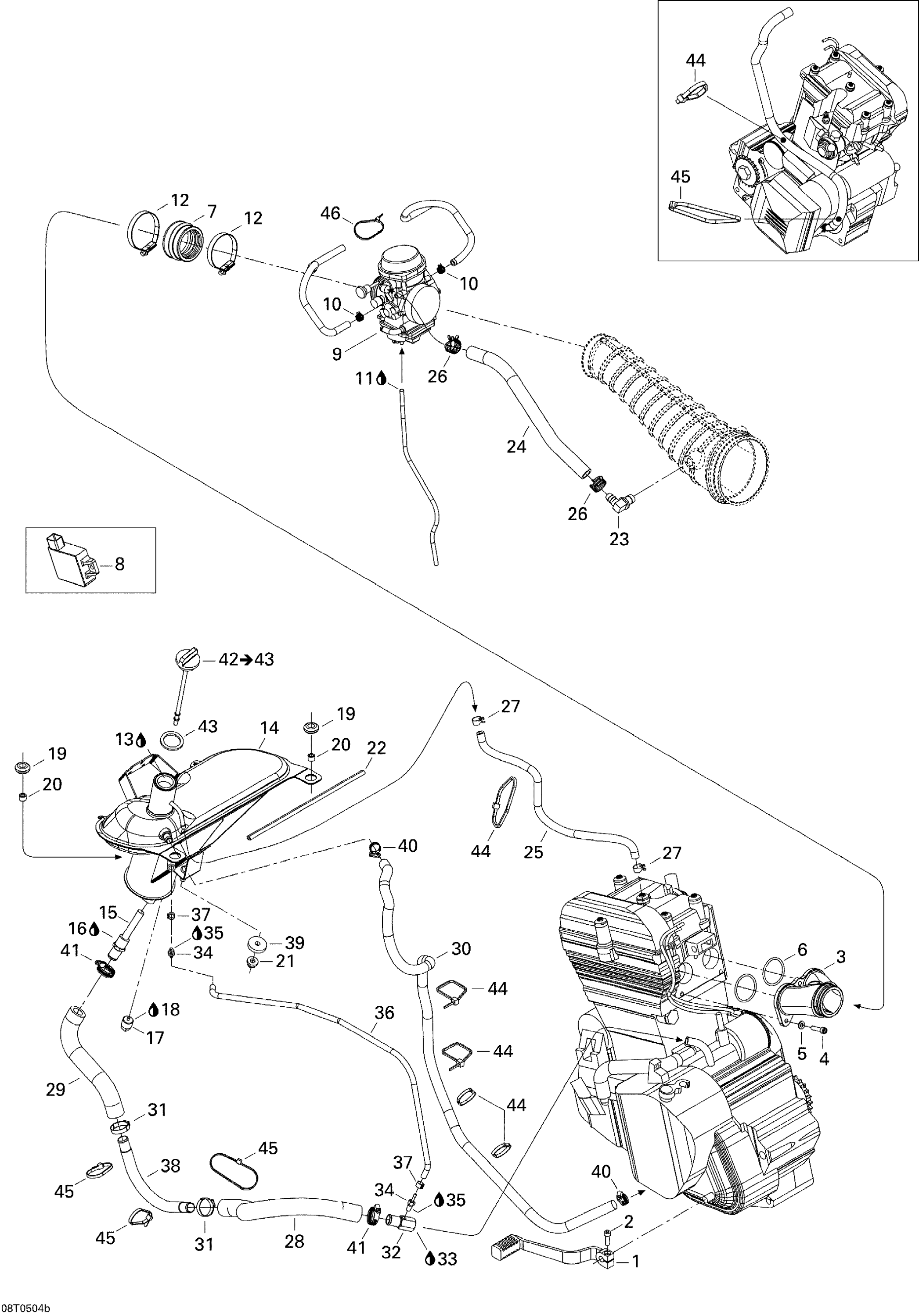 Схема узла: Engine And Engine Support 2