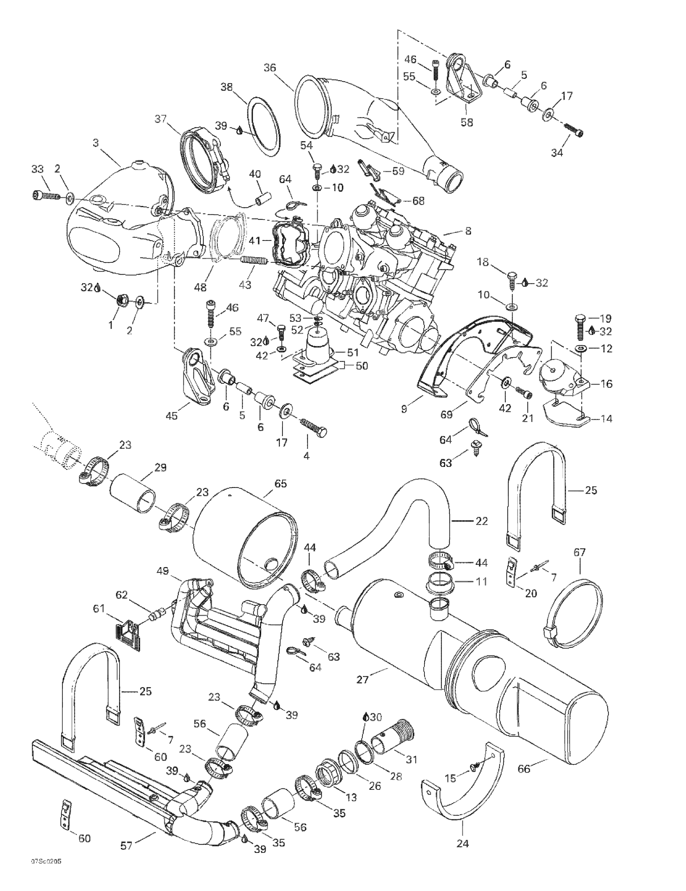 Схема узла: Engine Support And Muffler
