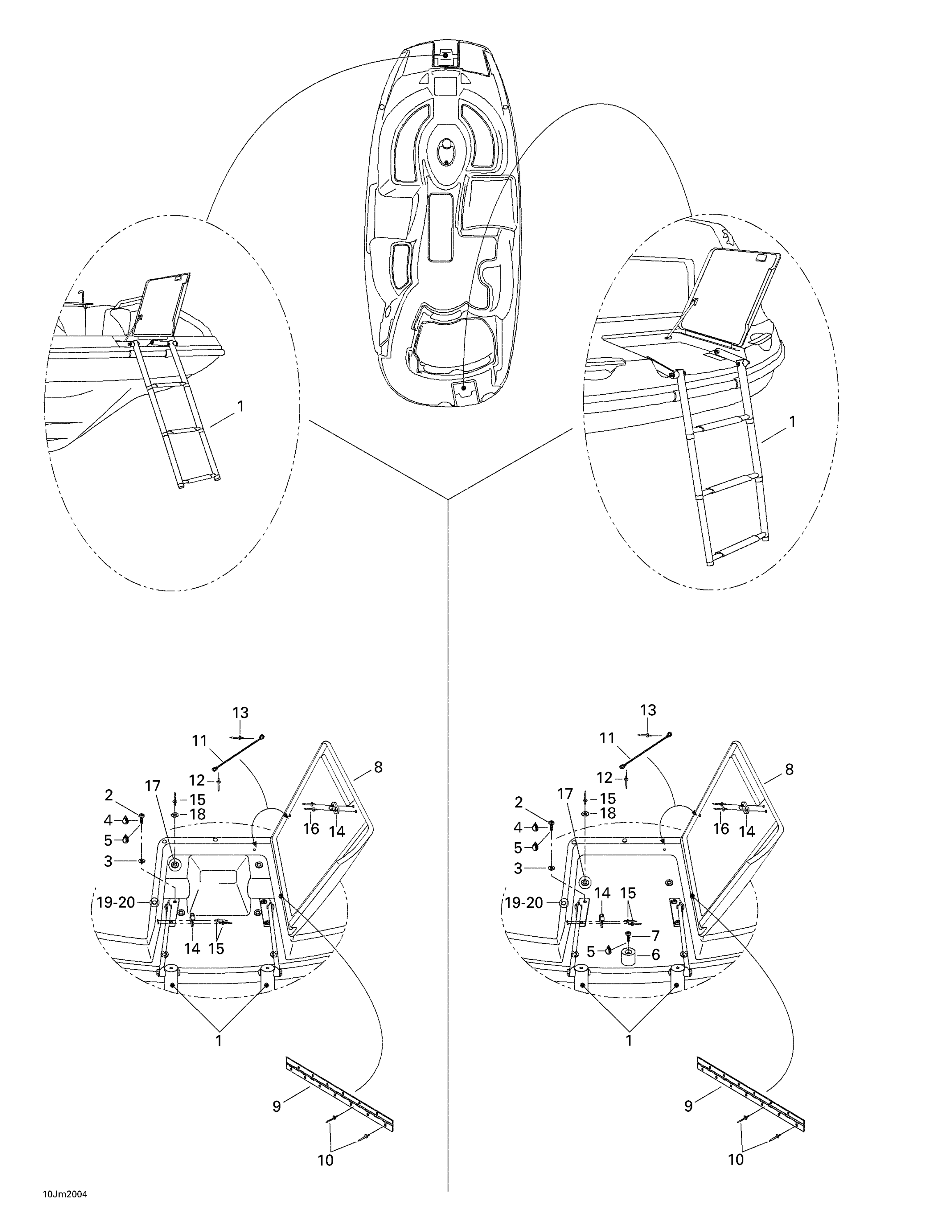 Схема узла: Front And Rear Ladder