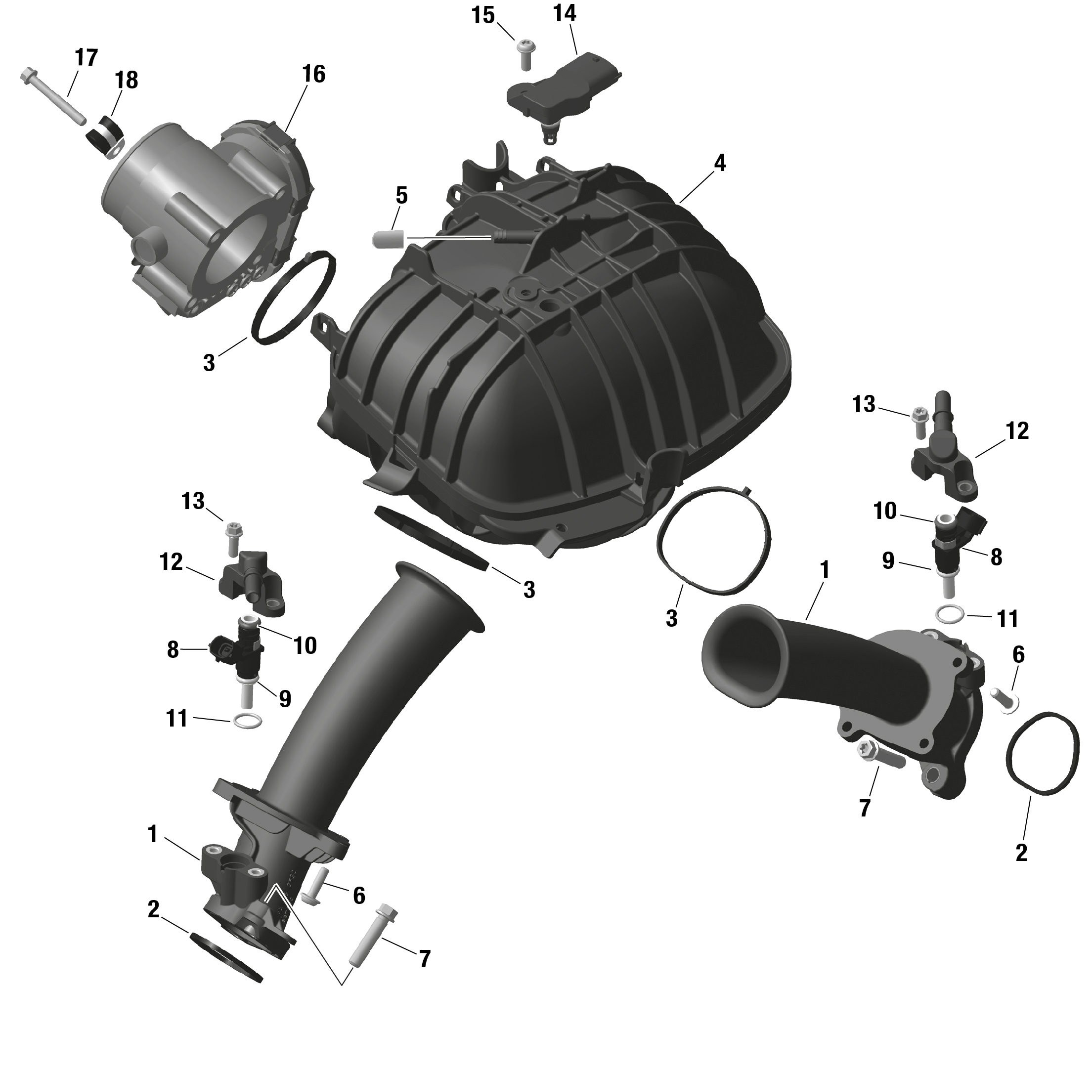 ROTAX - Air Intake Manifold And Throttle Body