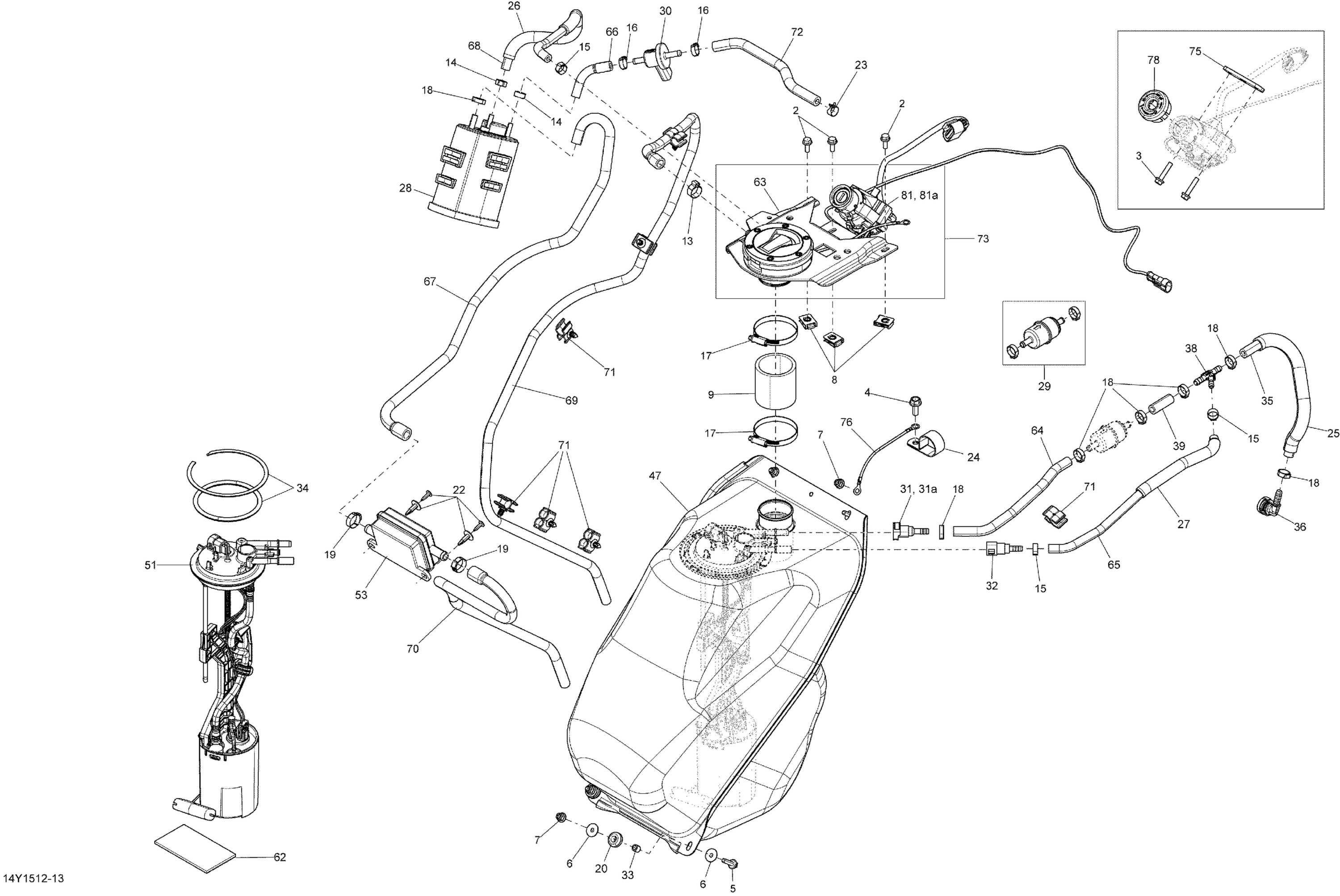 Схема узла: Fuel System _14Y1513
