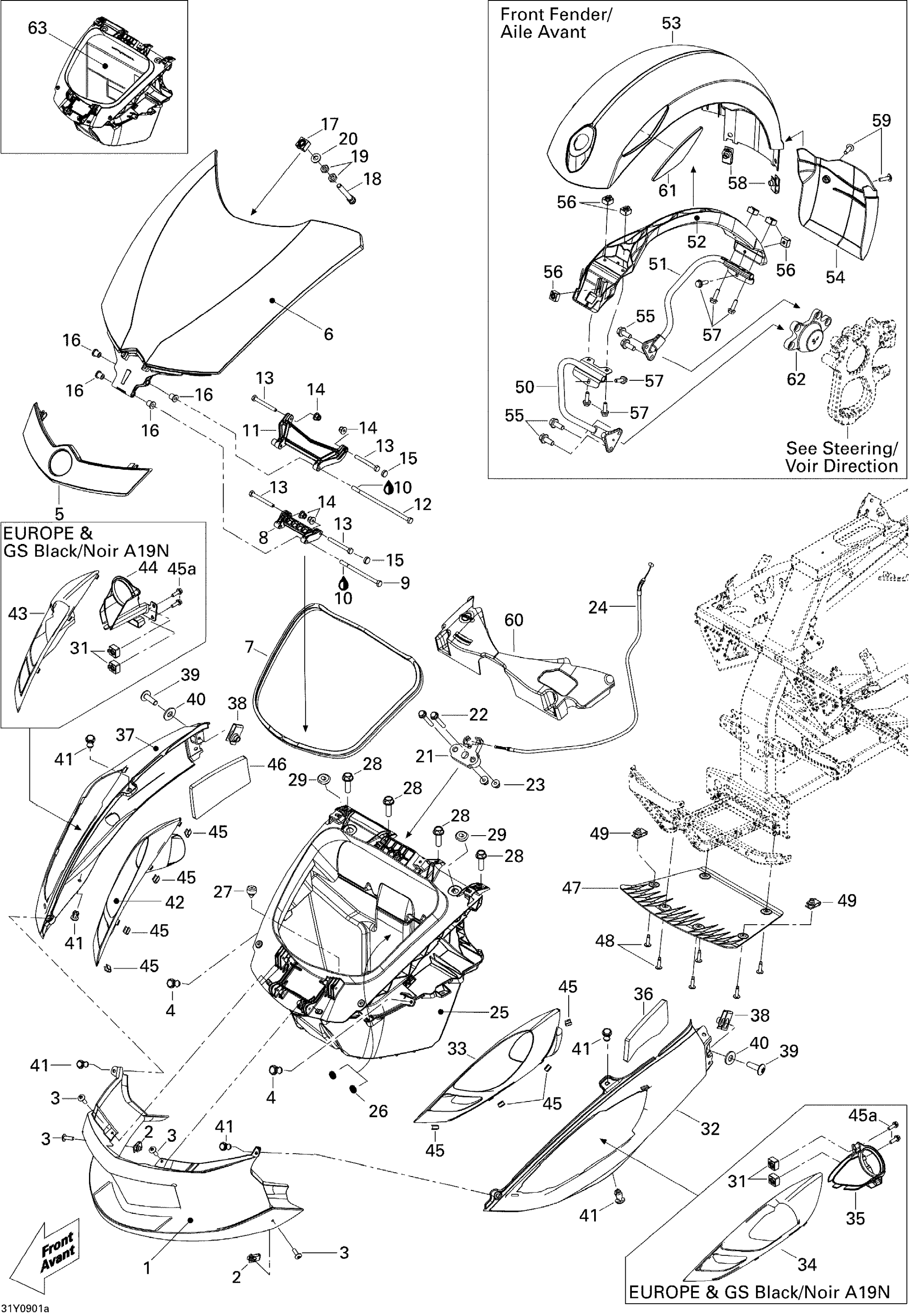 Схема узла: Body And Accessories Front_SE5 Electronic