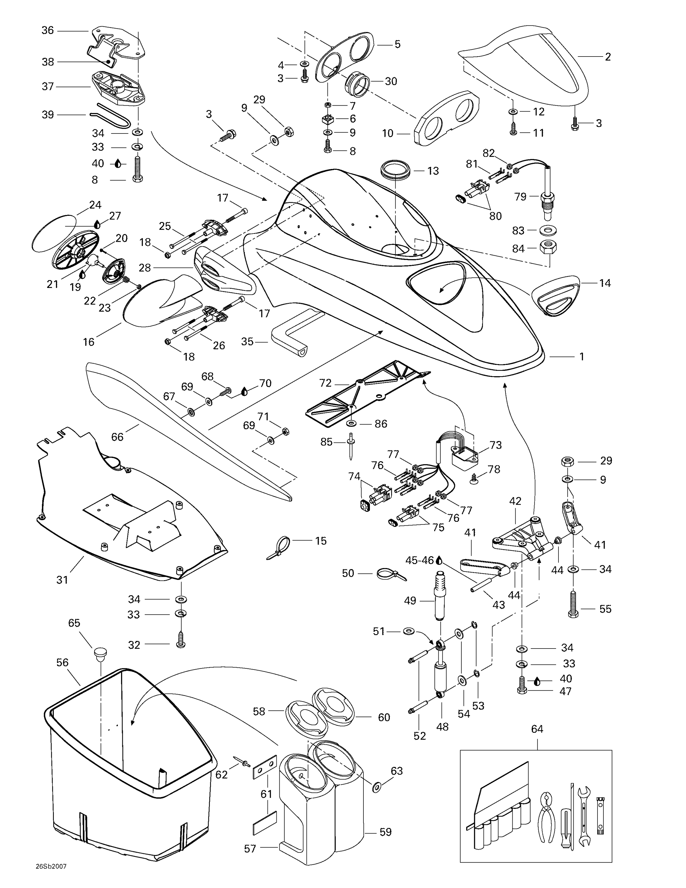 Схема узла: Front Storage Compartment