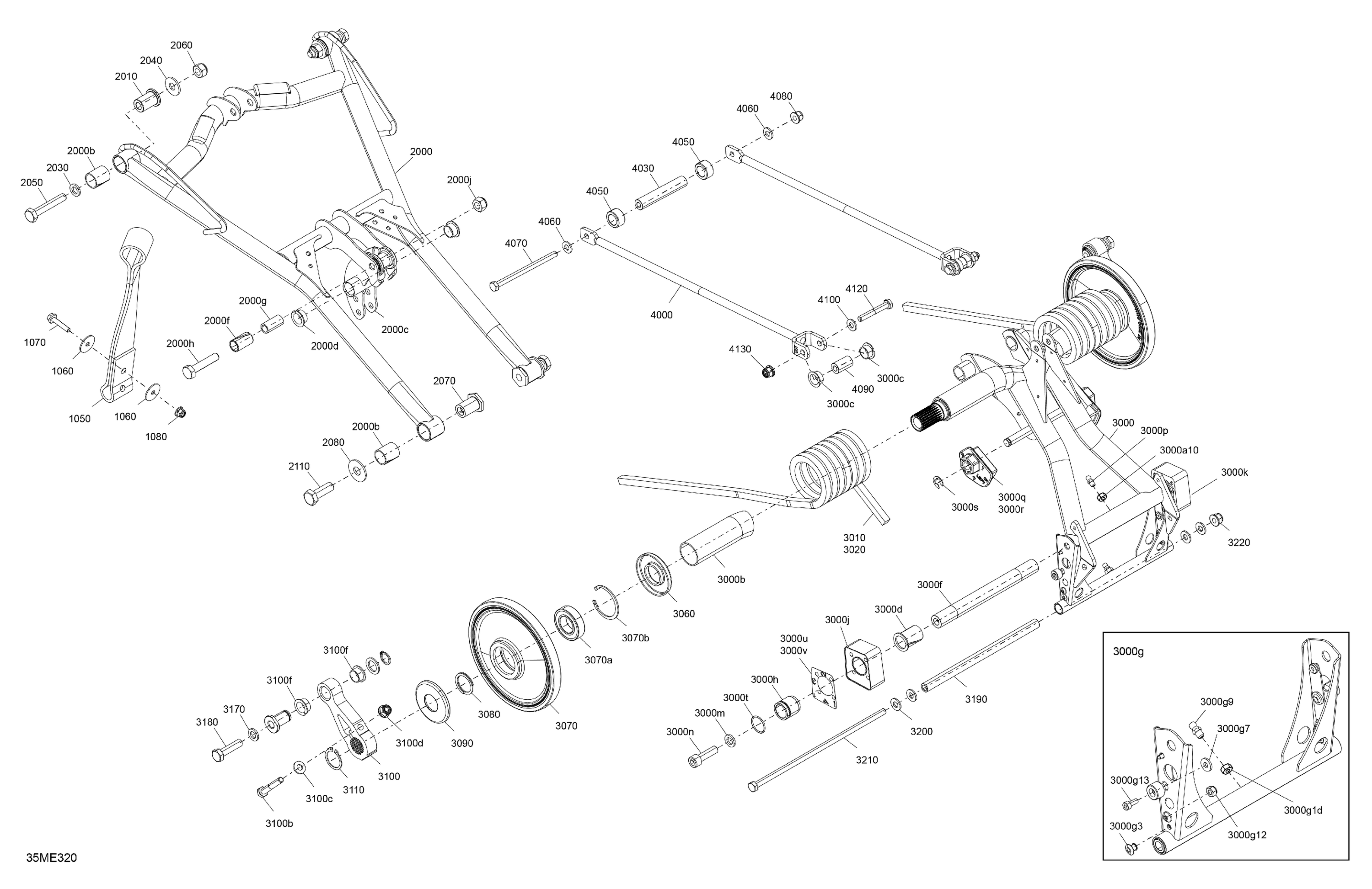Схема узла: Suspension - Rear - Upper Section
