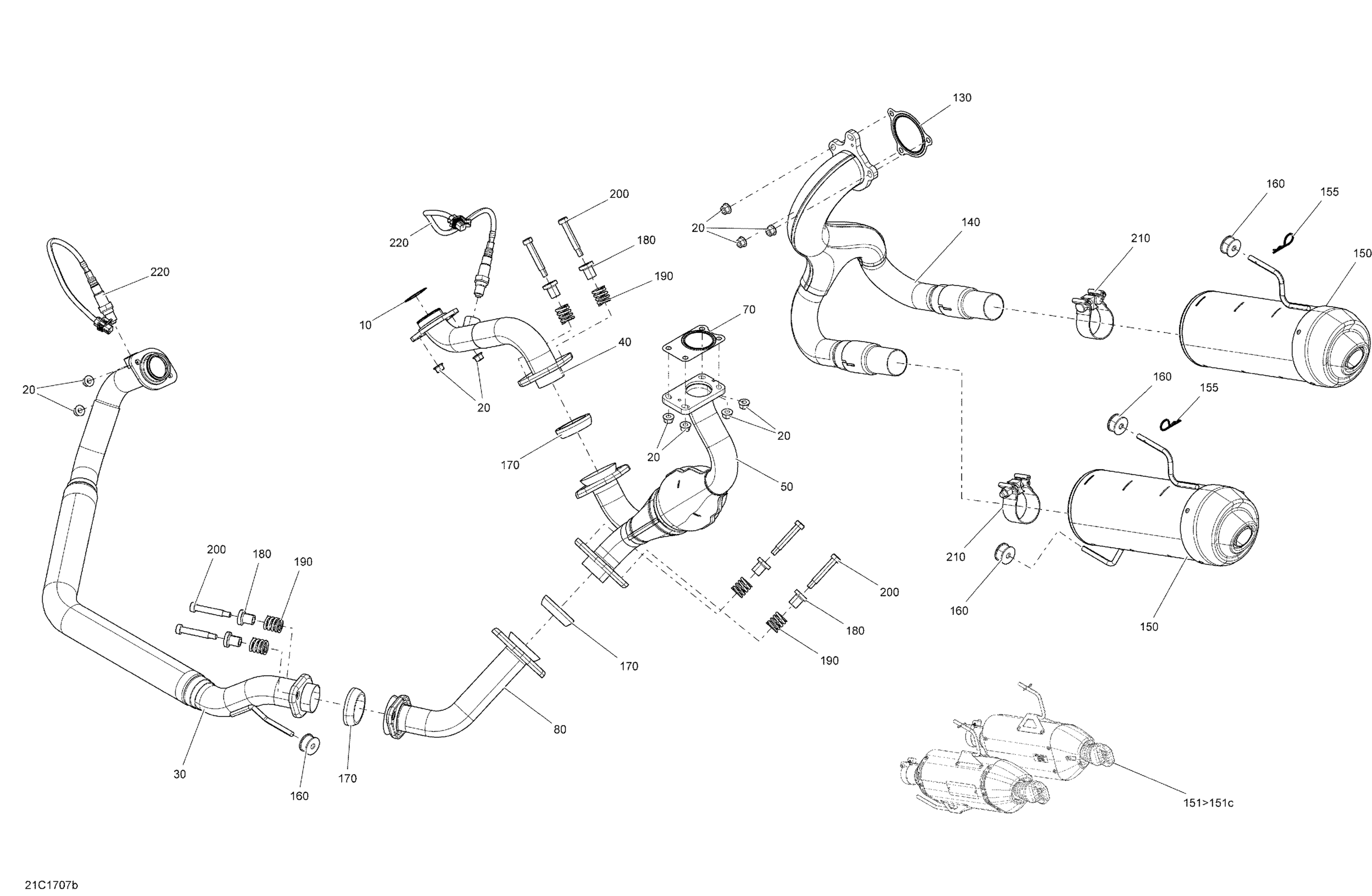Схема узла: Exhaust System - Turbo