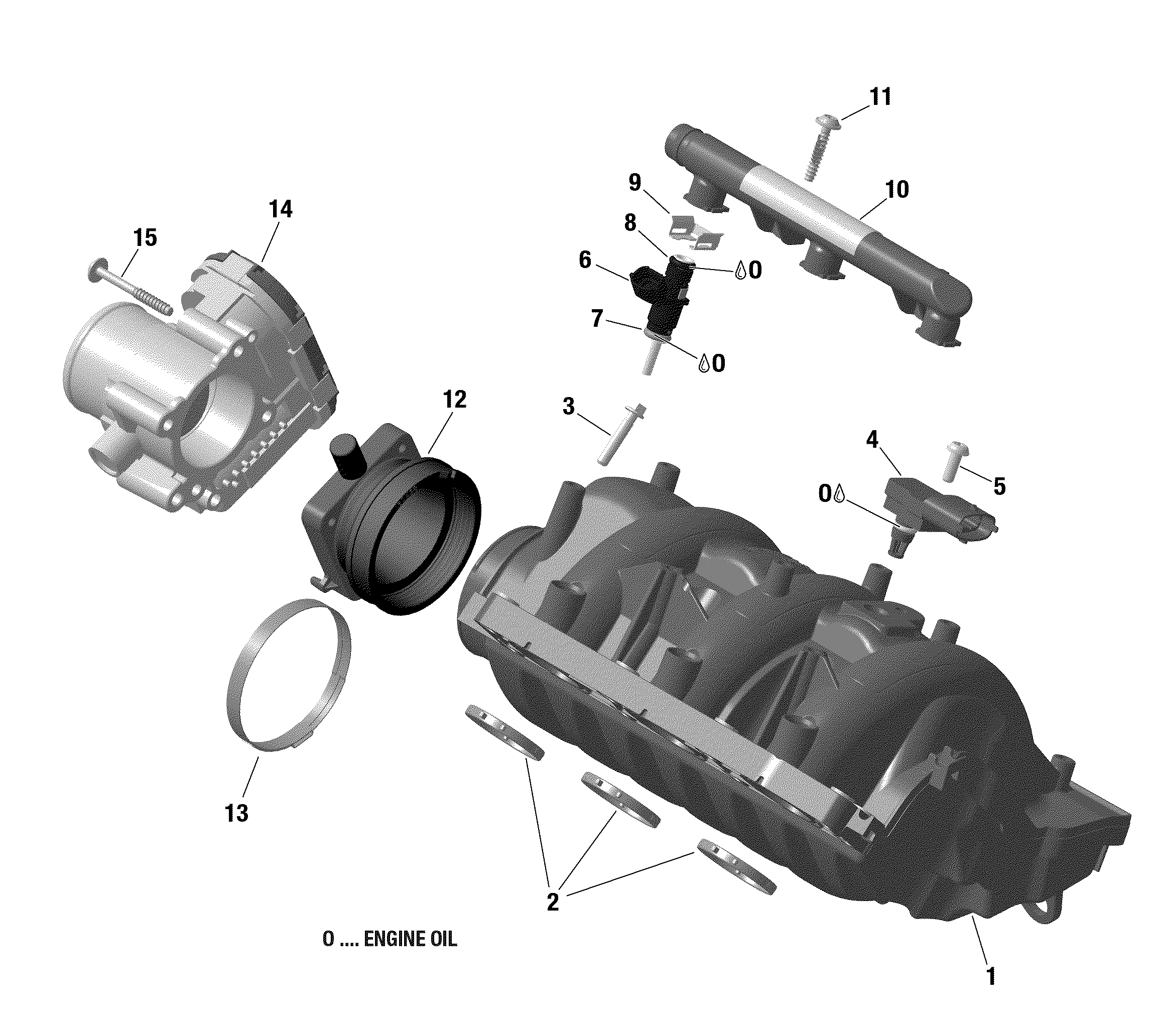 Air Intake Manifold And Throttle Body 900 HO
