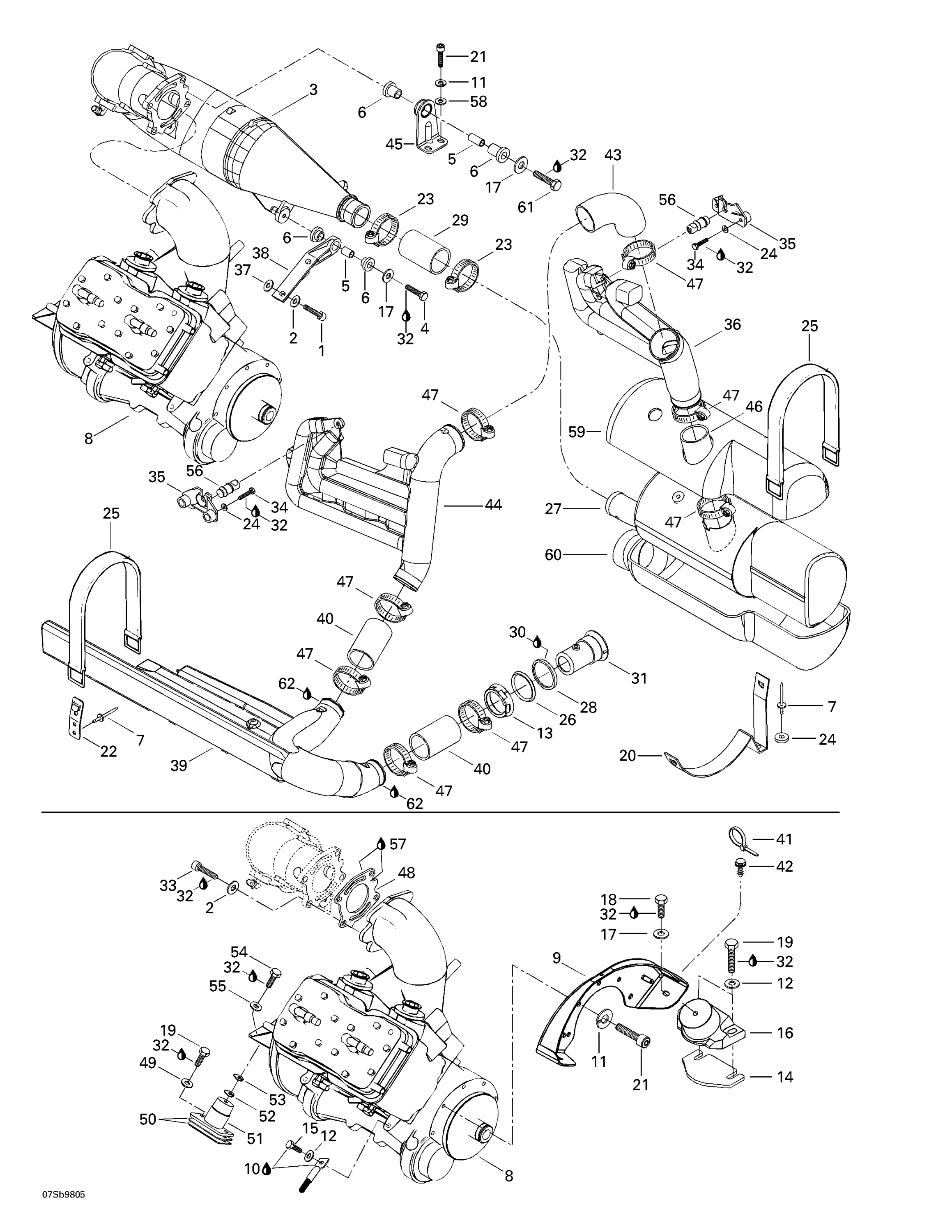 Engine Support And Muffler
