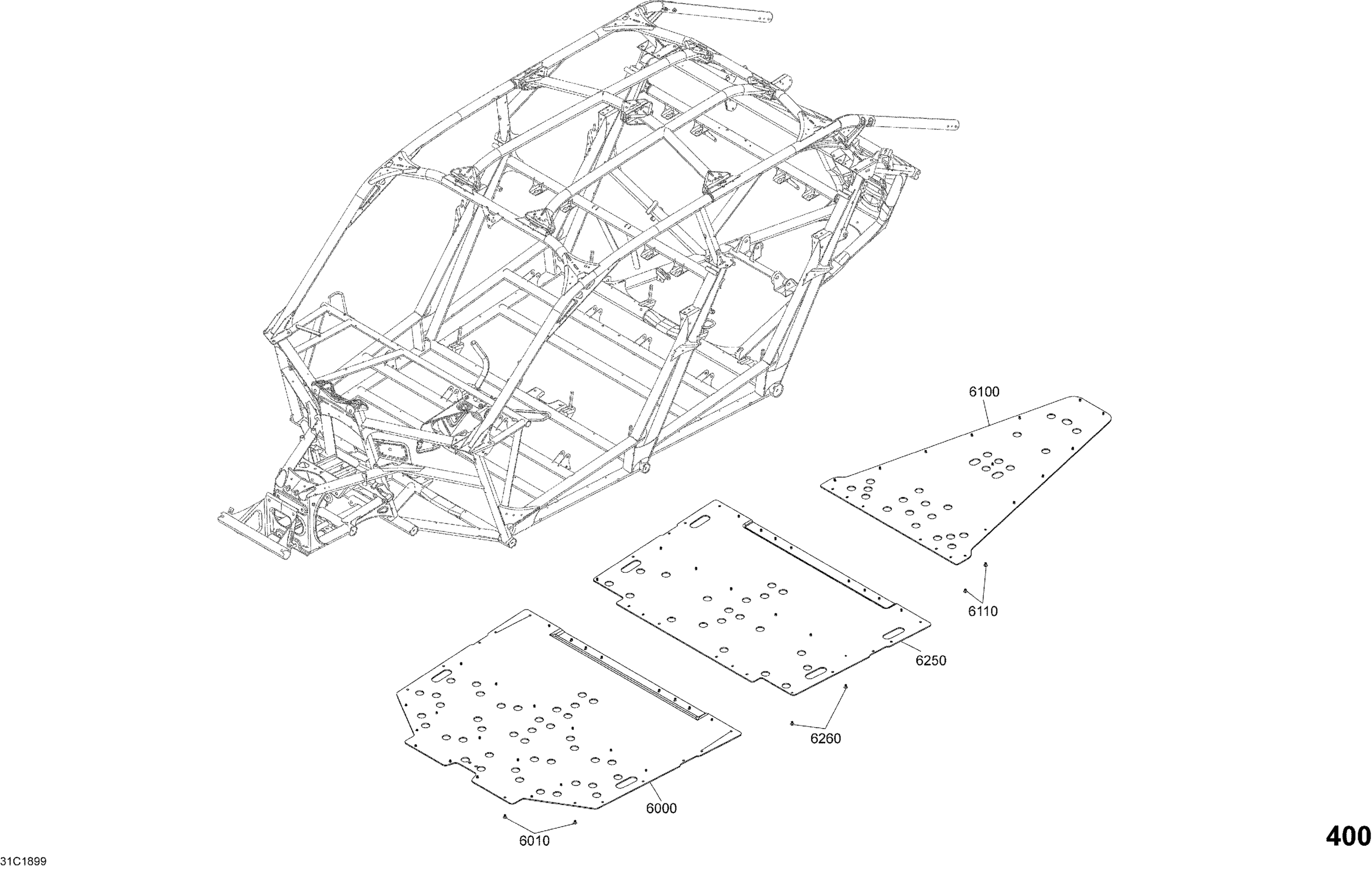 Body Floor Part Maverick X3 MAX Timeless Black Models - Package XRSDPS