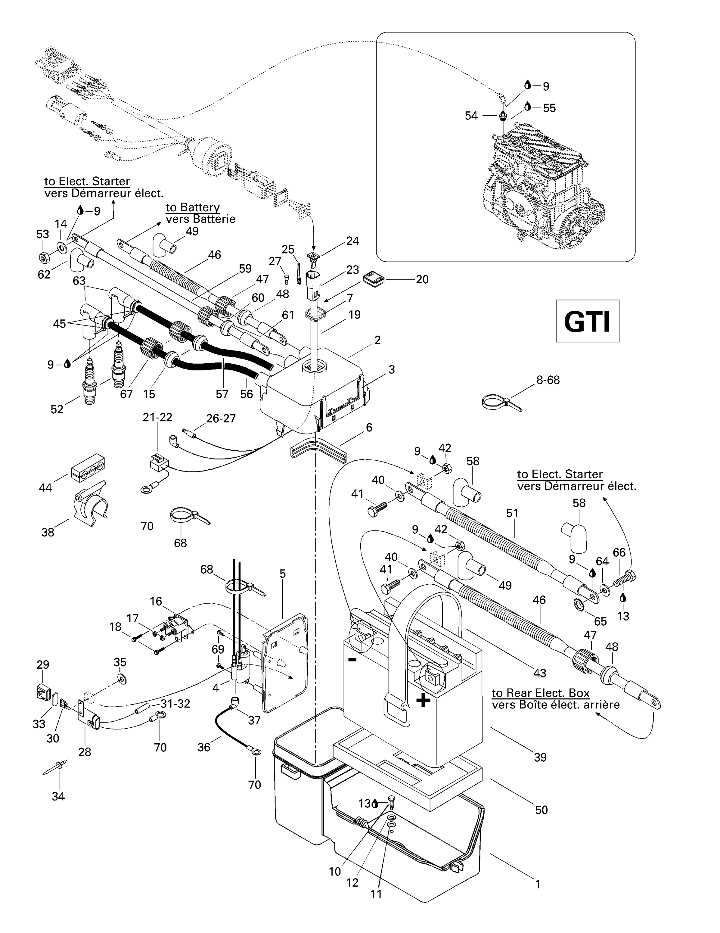 Схема узла: Rear Electrical Box (GTI)