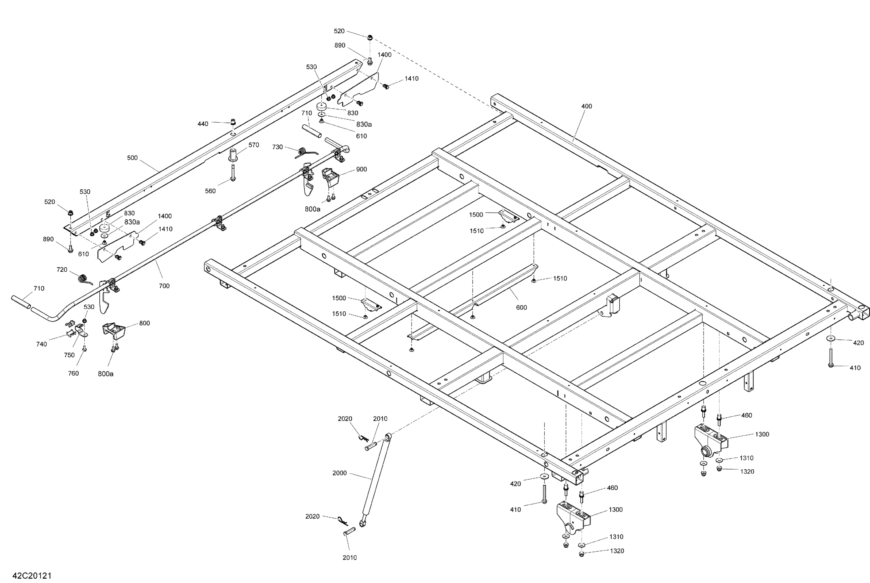 Схема узла: Rear Cargo Box - Frame